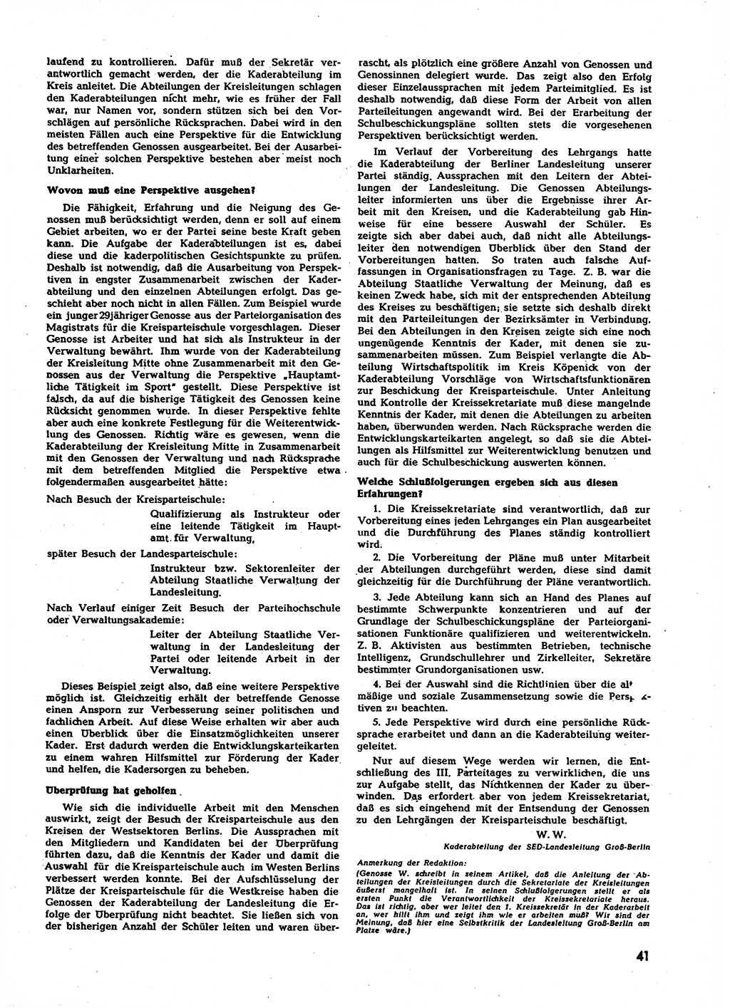 Neuer Weg (NW), Halbmonatsschrift für aktuelle Fragen der Arbeiterbewegung [Zentralkomitee (ZK) Sozialistische Einheitspartei Deutschlands (SED)], 7. Jahrgang [Deutsche Demokratische Republik (DDR)] 1952, Heft 2/41 (NW ZK SED DDR 1952, H. 2/41)