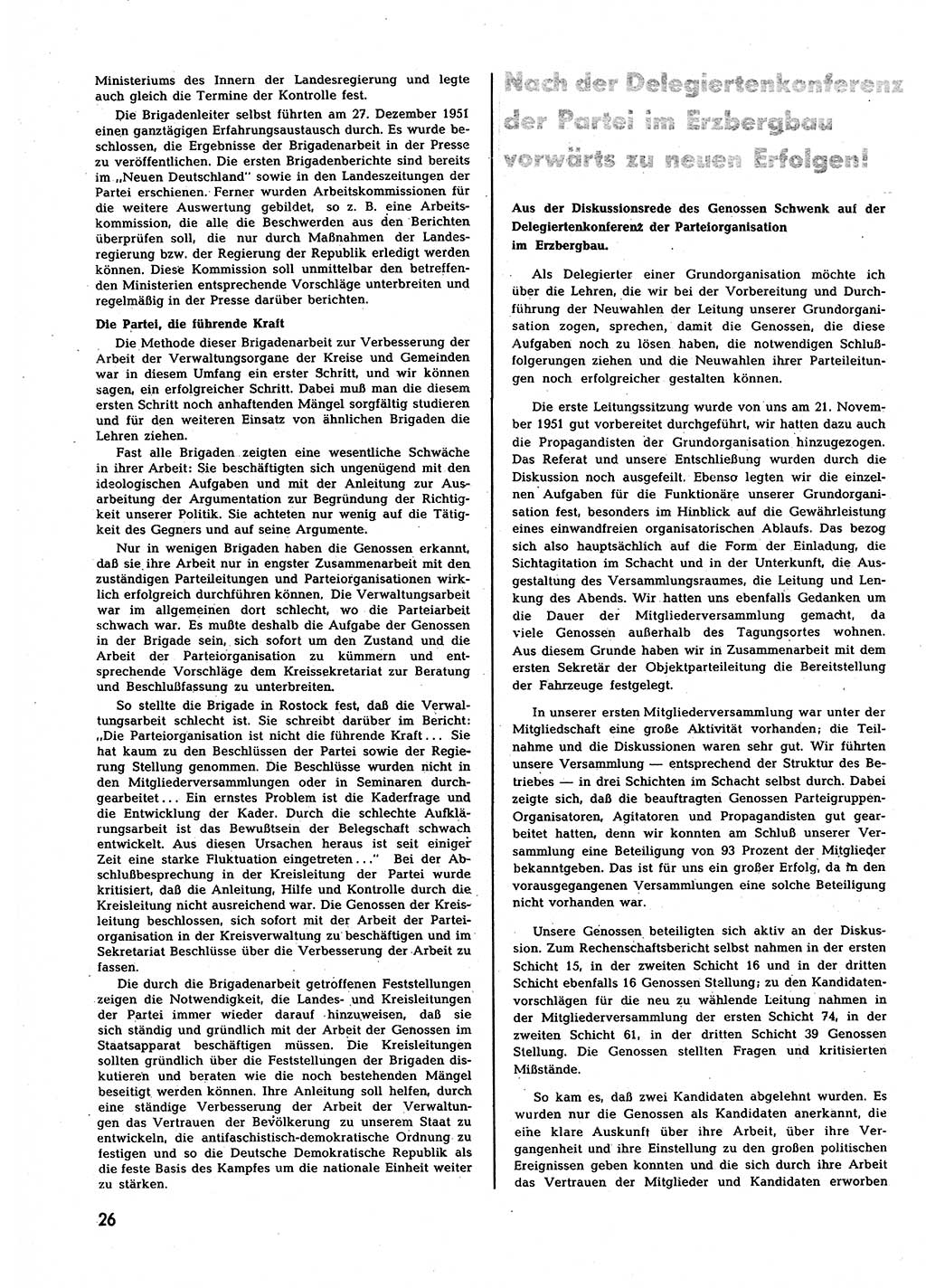 Neuer Weg (NW), Halbmonatsschrift für aktuelle Fragen der Arbeiterbewegung [Zentralkomitee (ZK) Sozialistische Einheitspartei Deutschlands (SED)], 7. Jahrgang [Deutsche Demokratische Republik (DDR)] 1952, Heft 3/26 (NW ZK SED DDR 1952, H. 3/26)