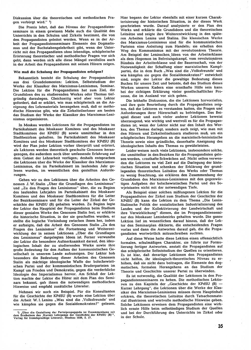 Neuer Weg (NW), Halbmonatsschrift für aktuelle Fragen der Arbeiterbewegung [Zentralkomitee (ZK) Sozialistische Einheitspartei Deutschlands (SED)], 7. Jahrgang [Deutsche Demokratische Republik (DDR)] 1952, Heft 3/35 (NW ZK SED DDR 1952, H. 3/35)