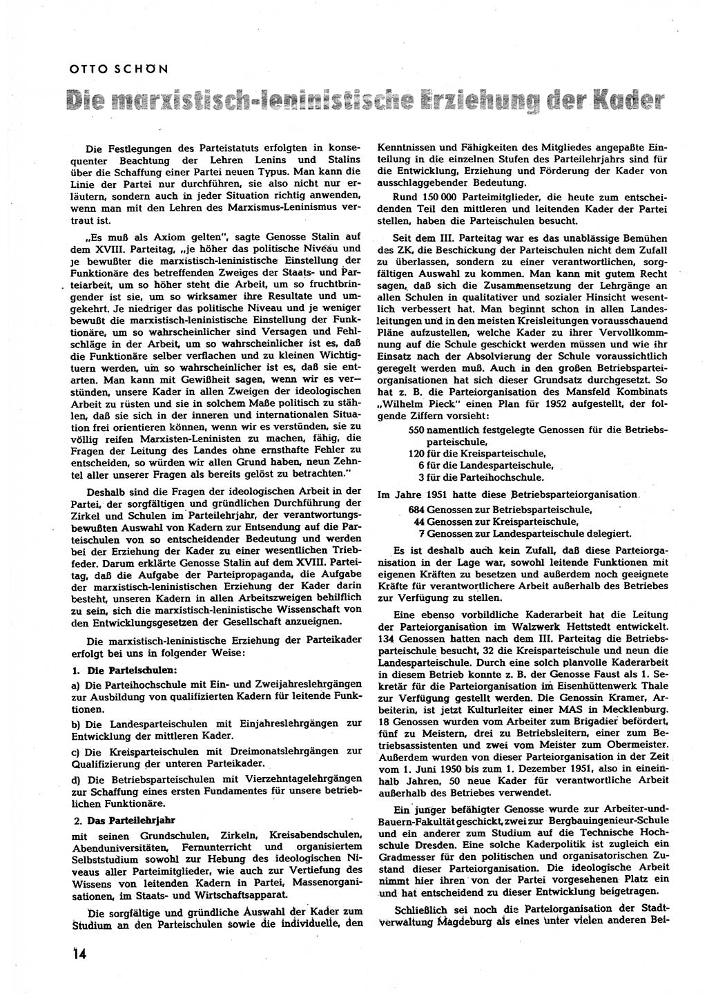 Neuer Weg (NW), Halbmonatsschrift für aktuelle Fragen der Arbeiterbewegung [Zentralkomitee (ZK) Sozialistische Einheitspartei Deutschlands (SED)], 7. Jahrgang [Deutsche Demokratische Republik (DDR)] 1952, Heft 4/14 (NW ZK SED DDR 1952, H. 4/14)