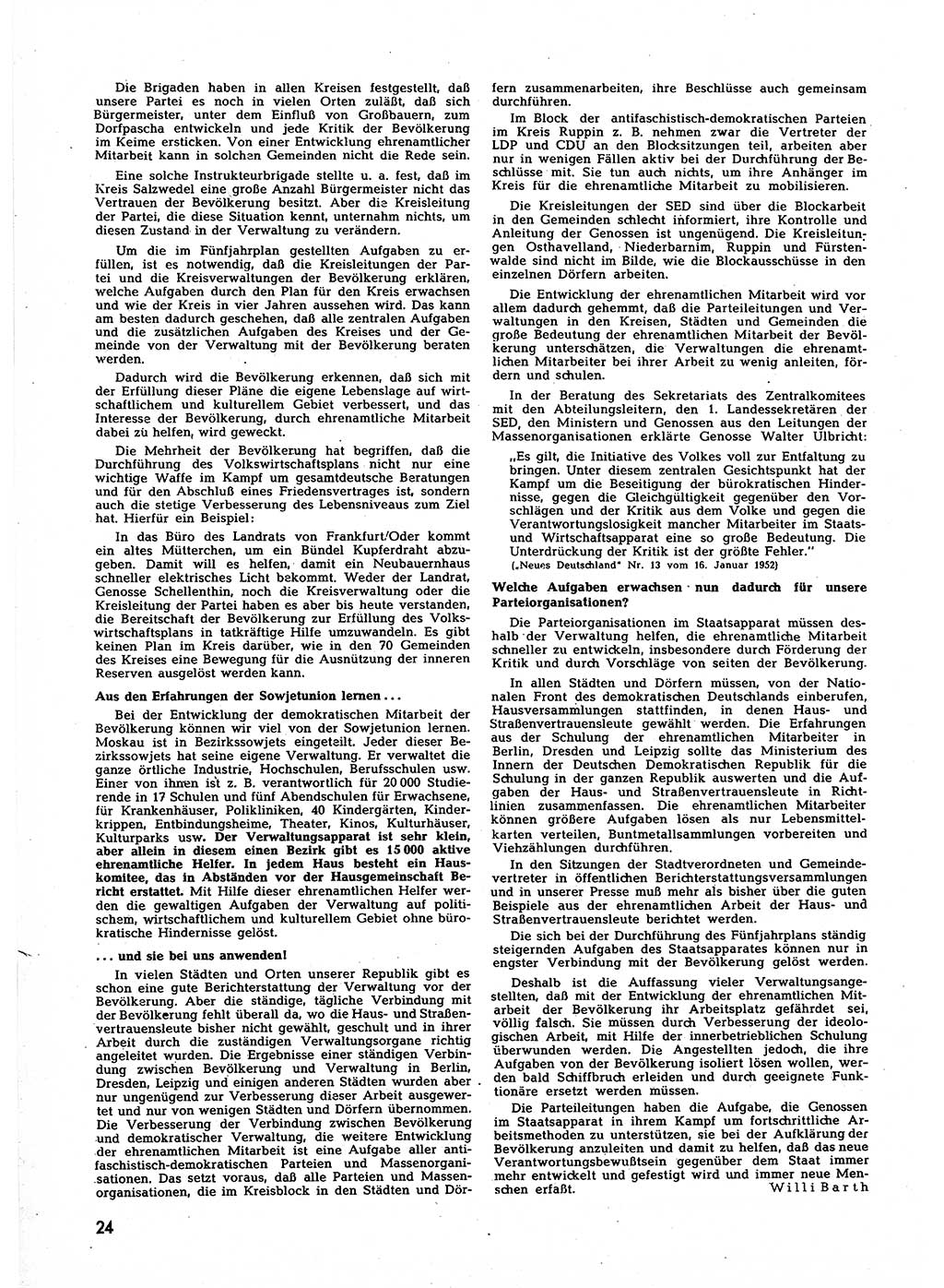 Neuer Weg (NW), Halbmonatsschrift für aktuelle Fragen der Arbeiterbewegung [Zentralkomitee (ZK) Sozialistische Einheitspartei Deutschlands (SED)], 7. Jahrgang [Deutsche Demokratische Republik (DDR)] 1952, Heft 4/24 (NW ZK SED DDR 1952, H. 4/24)