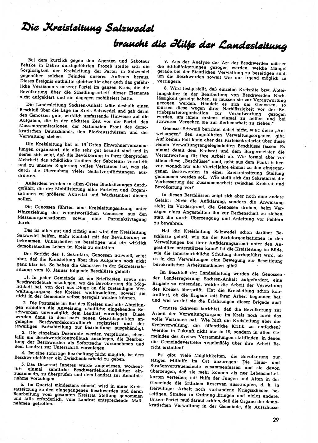 Neuer Weg (NW), Halbmonatsschrift für aktuelle Fragen der Arbeiterbewegung [Zentralkomitee (ZK) Sozialistische Einheitspartei Deutschlands (SED)], 7. Jahrgang [Deutsche Demokratische Republik (DDR)] 1952, Heft 4/29 (NW ZK SED DDR 1952, H. 4/29)