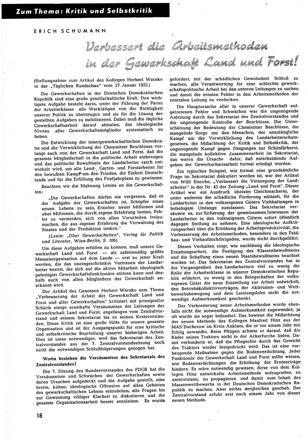 Neuer Weg (NW), Halbmonatsschrift für aktuelle Fragen der Arbeiterbewegung [Zentralkomitee (ZK) Sozialistische Einheitspartei Deutschlands (SED)], 7. Jahrgang [Deutsche Demokratische Republik (DDR)] 1952, Heft 5/18 (NW ZK SED DDR 1952, H. 5/18)