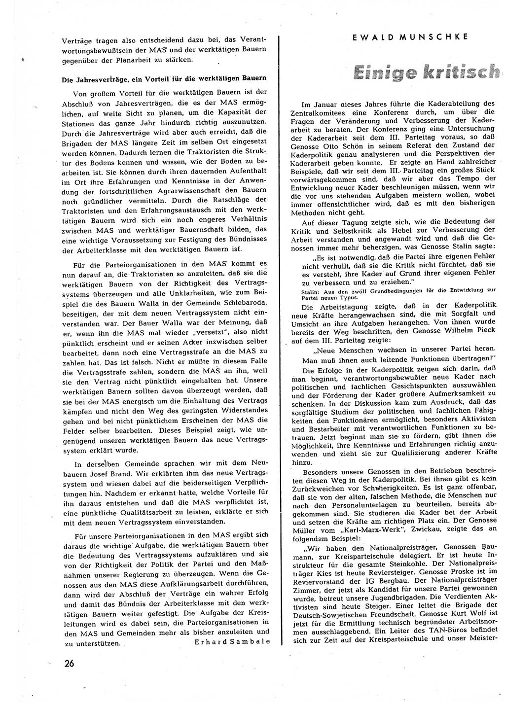 Neuer Weg (NW), Halbmonatsschrift für aktuelle Fragen der Arbeiterbewegung [Zentralkomitee (ZK) Sozialistische Einheitspartei Deutschlands (SED)], 7. Jahrgang [Deutsche Demokratische Republik (DDR)] 1952, Heft 5/26 (NW ZK SED DDR 1952, H. 5/26)