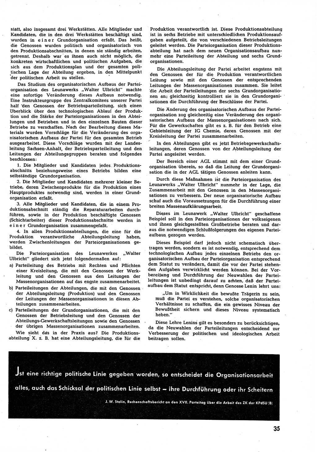 Neuer Weg (NW), Halbmonatsschrift für aktuelle Fragen der Arbeiterbewegung [Zentralkomitee (ZK) Sozialistische Einheitspartei Deutschlands (SED)], 7. Jahrgang [Deutsche Demokratische Republik (DDR)] 1952, Heft 5/35 (NW ZK SED DDR 1952, H. 5/35)