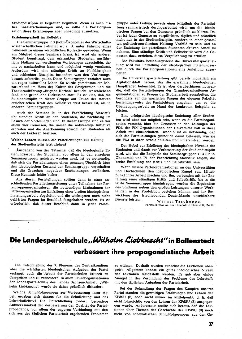 Neuer Weg (NW), Halbmonatsschrift für aktuelle Fragen der Arbeiterbewegung [Zentralkomitee (ZK) Sozialistische Einheitspartei Deutschlands (SED)], 7. Jahrgang [Deutsche Demokratische Republik (DDR)] 1952, Heft 5/37 (NW ZK SED DDR 1952, H. 5/37)