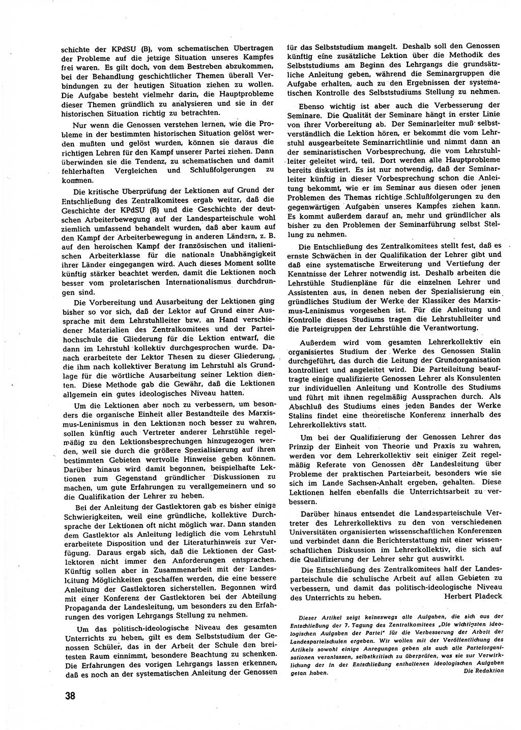 Neuer Weg (NW), Halbmonatsschrift für aktuelle Fragen der Arbeiterbewegung [Zentralkomitee (ZK) Sozialistische Einheitspartei Deutschlands (SED)], 7. Jahrgang [Deutsche Demokratische Republik (DDR)] 1952, Heft 5/38 (NW ZK SED DDR 1952, H. 5/38)