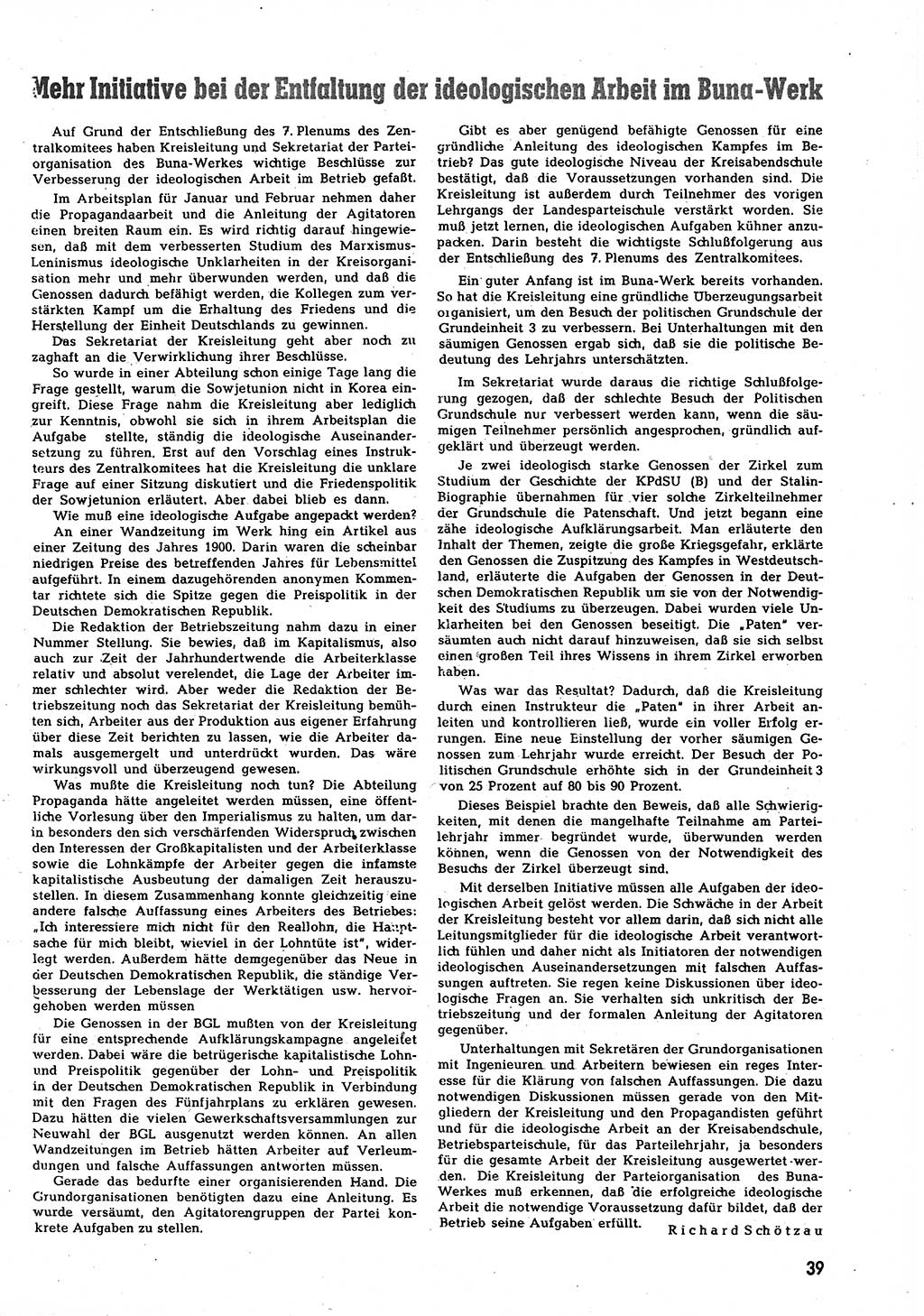 Neuer Weg (NW), Halbmonatsschrift für aktuelle Fragen der Arbeiterbewegung [Zentralkomitee (ZK) Sozialistische Einheitspartei Deutschlands (SED)], 7. Jahrgang [Deutsche Demokratische Republik (DDR)] 1952, Heft 5/39 (NW ZK SED DDR 1952, H. 5/39)