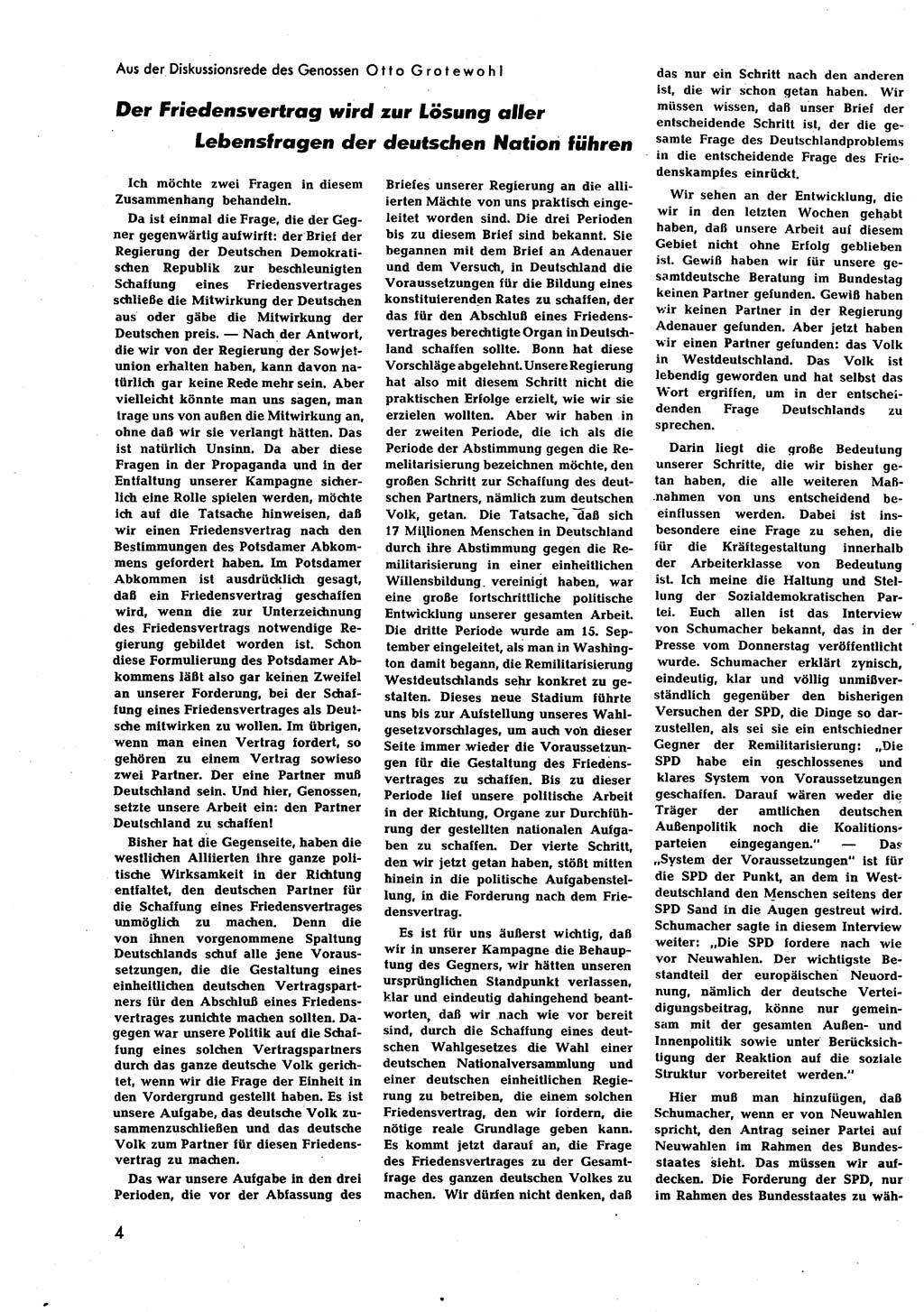 Neuer Weg (NW), Halbmonatsschrift für aktuelle Fragen der Arbeiterbewegung [Zentralkomitee (ZK) Sozialistische Einheitspartei Deutschlands (SED)], 7. Jahrgang [Deutsche Demokratische Republik (DDR)] 1952, Heft 6/4 (NW ZK SED DDR 1952, H. 6/4)