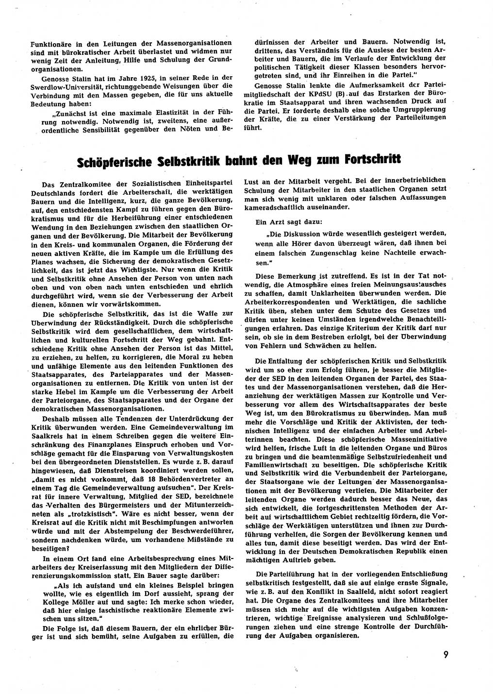 Neuer Weg (NW), Halbmonatsschrift für aktuelle Fragen der Arbeiterbewegung [Zentralkomitee (ZK) Sozialistische Einheitspartei Deutschlands (SED)], 7. Jahrgang [Deutsche Demokratische Republik (DDR)] 1952, Heft 6/9 (NW ZK SED DDR 1952, H. 6/9)