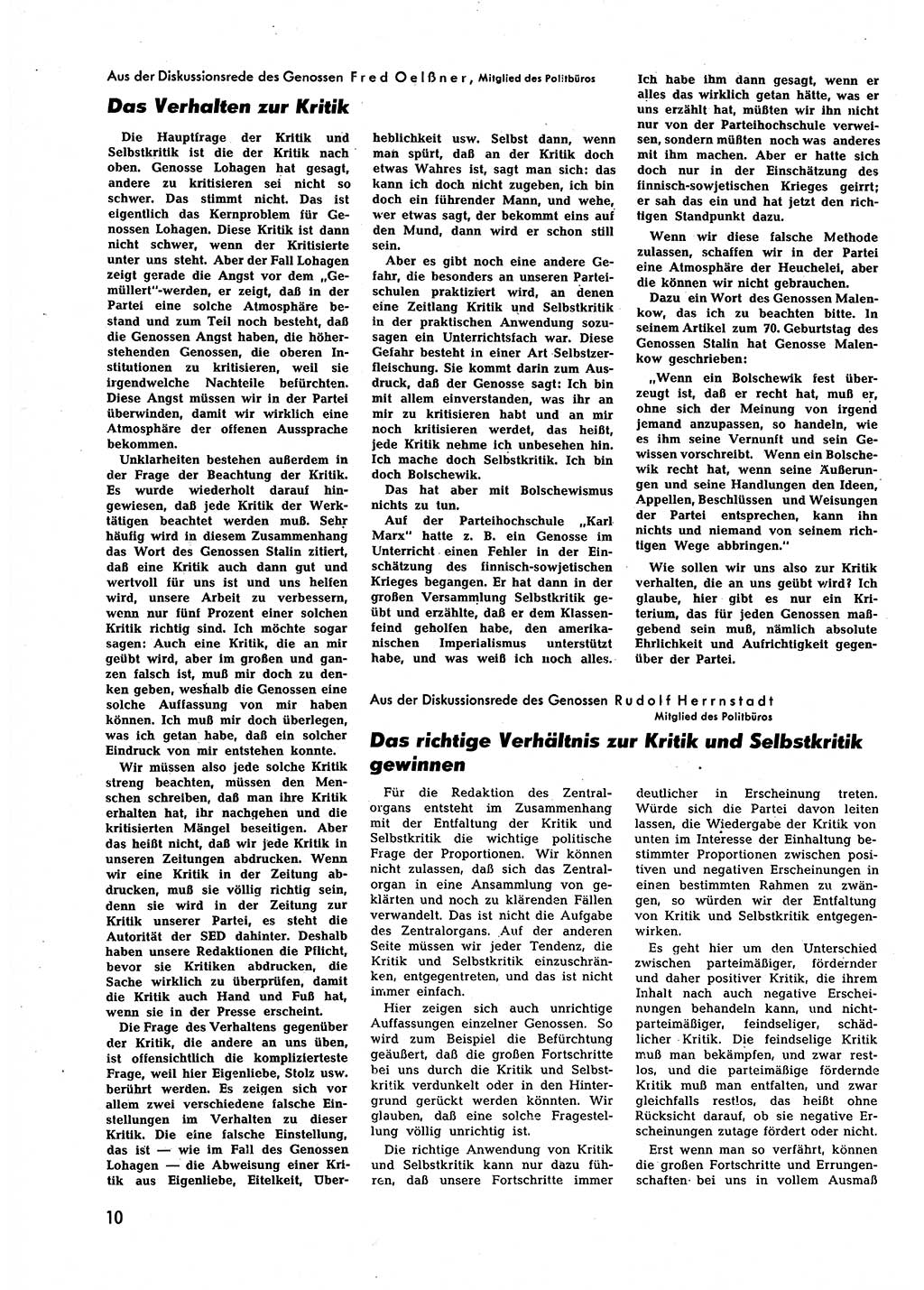 Neuer Weg (NW), Halbmonatsschrift für aktuelle Fragen der Arbeiterbewegung [Zentralkomitee (ZK) Sozialistische Einheitspartei Deutschlands (SED)], 7. Jahrgang [Deutsche Demokratische Republik (DDR)] 1952, Heft 6/10 (NW ZK SED DDR 1952, H. 6/10)