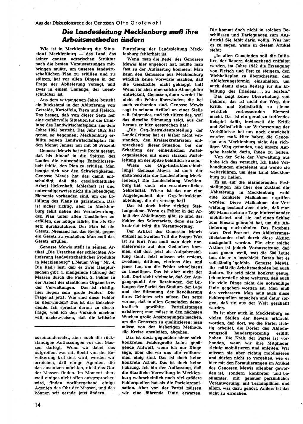 Neuer Weg (NW), Halbmonatsschrift für aktuelle Fragen der Arbeiterbewegung [Zentralkomitee (ZK) Sozialistische Einheitspartei Deutschlands (SED)], 7. Jahrgang [Deutsche Demokratische Republik (DDR)] 1952, Heft 6/14 (NW ZK SED DDR 1952, H. 6/14)