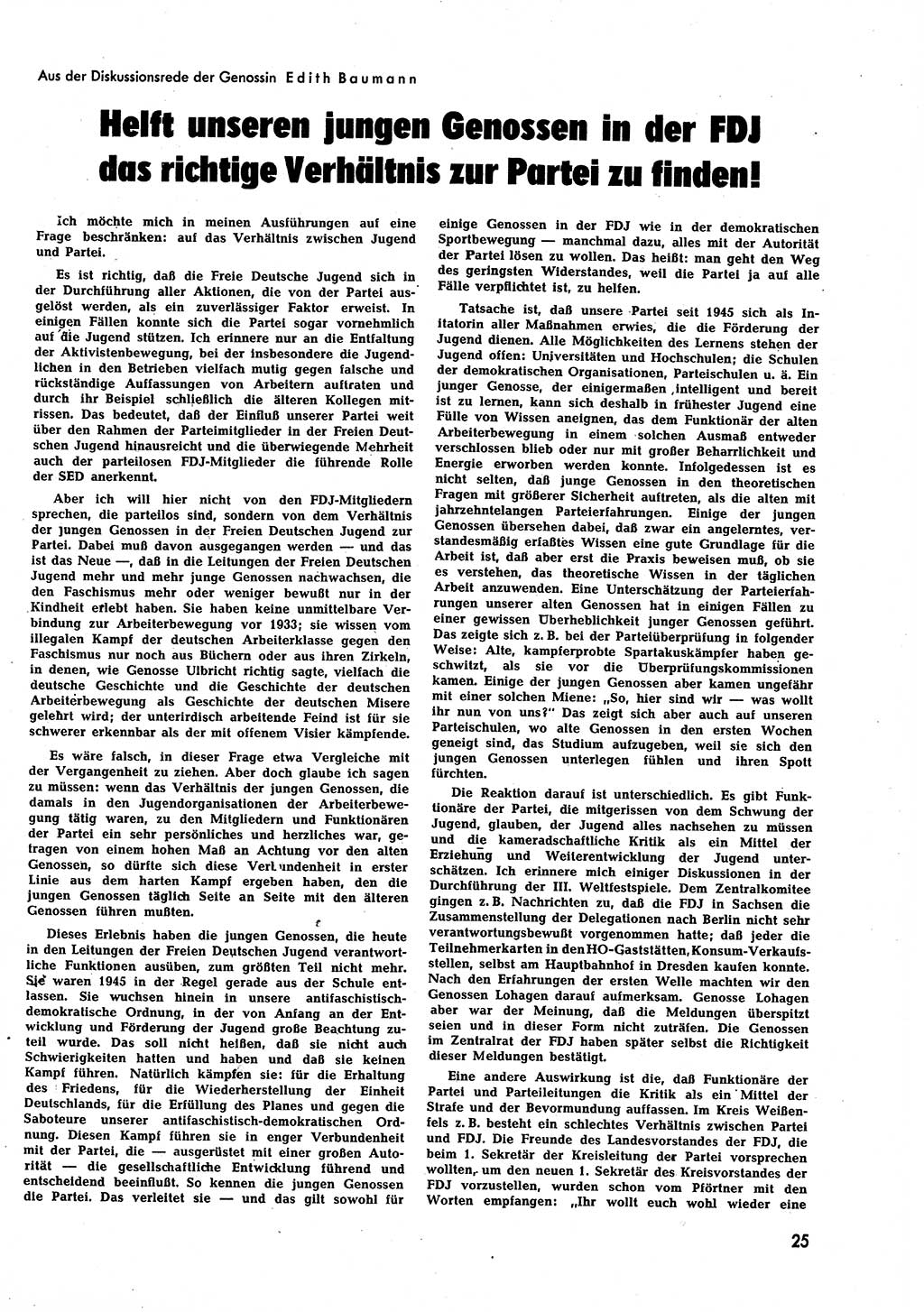 Neuer Weg (NW), Halbmonatsschrift für aktuelle Fragen der Arbeiterbewegung [Zentralkomitee (ZK) Sozialistische Einheitspartei Deutschlands (SED)], 7. Jahrgang [Deutsche Demokratische Republik (DDR)] 1952, Heft 6/25 (NW ZK SED DDR 1952, H. 6/25)