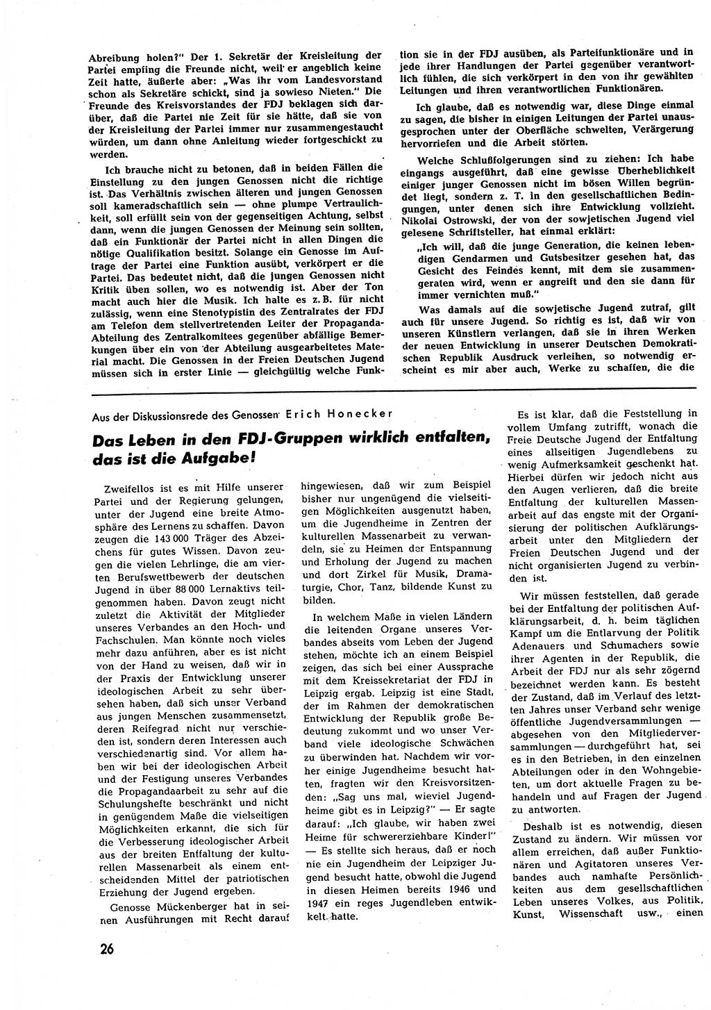 Neuer Weg (NW), Halbmonatsschrift für aktuelle Fragen der Arbeiterbewegung [Zentralkomitee (ZK) Sozialistische Einheitspartei Deutschlands (SED)], 7. Jahrgang [Deutsche Demokratische Republik (DDR)] 1952, Heft 6/26 (NW ZK SED DDR 1952, H. 6/26)