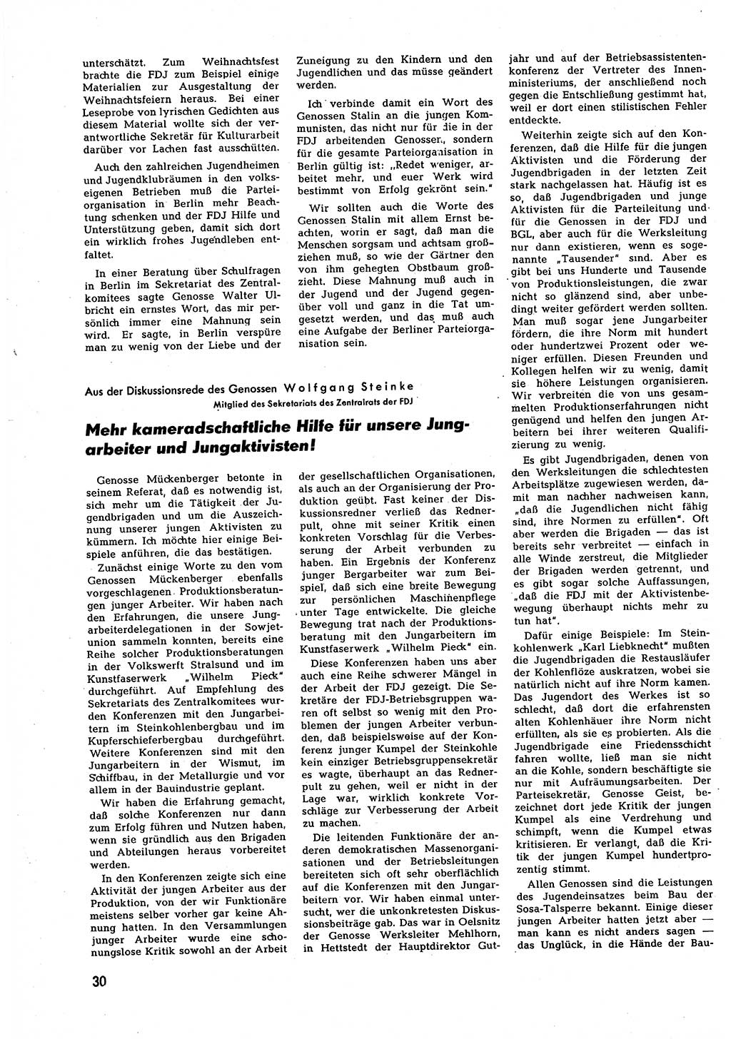 Neuer Weg (NW), Halbmonatsschrift für aktuelle Fragen der Arbeiterbewegung [Zentralkomitee (ZK) Sozialistische Einheitspartei Deutschlands (SED)], 7. Jahrgang [Deutsche Demokratische Republik (DDR)] 1952, Heft 6/30 (NW ZK SED DDR 1952, H. 6/30)