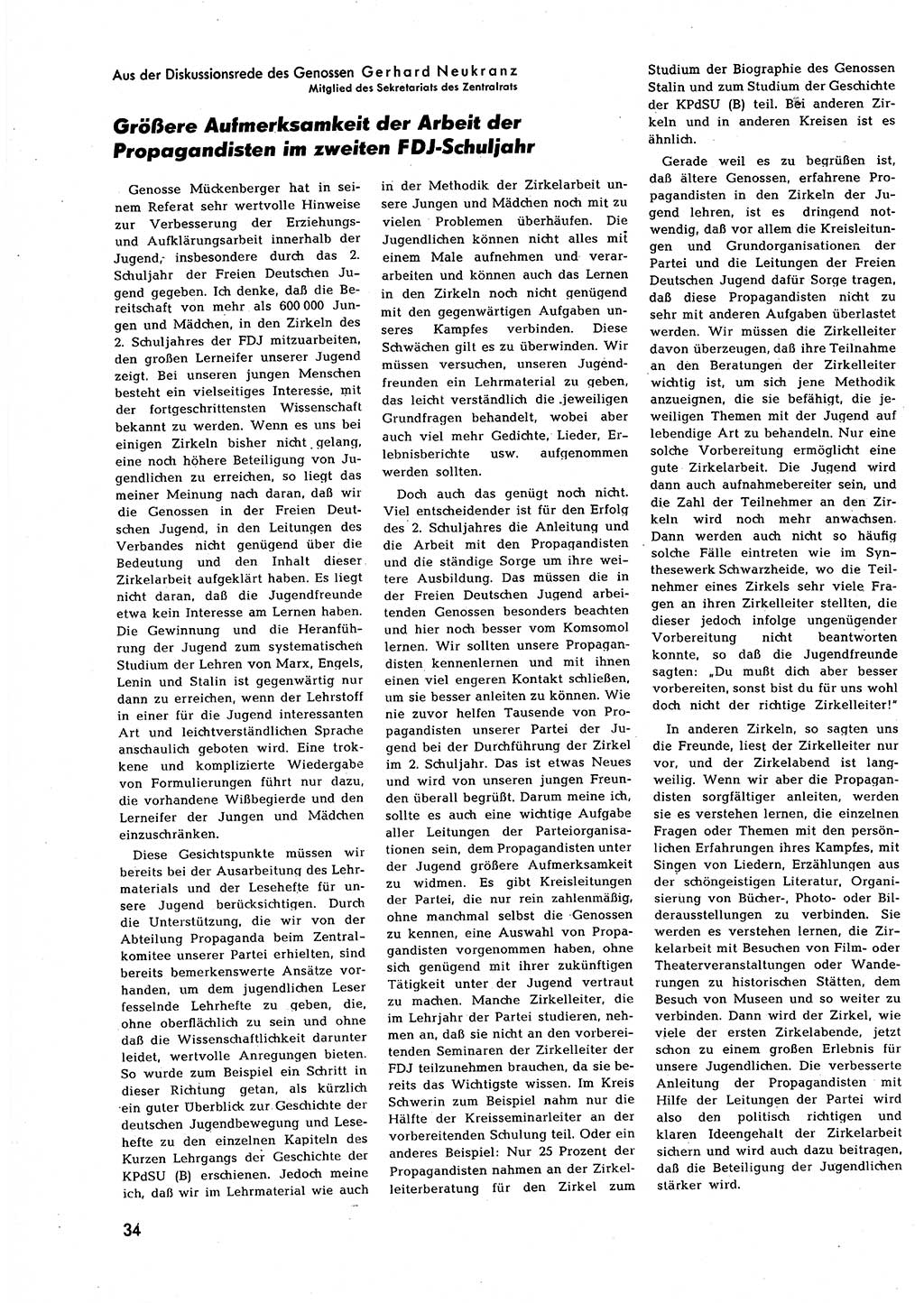 Neuer Weg (NW), Halbmonatsschrift für aktuelle Fragen der Arbeiterbewegung [Zentralkomitee (ZK) Sozialistische Einheitspartei Deutschlands (SED)], 7. Jahrgang [Deutsche Demokratische Republik (DDR)] 1952, Heft 6/34 (NW ZK SED DDR 1952, H. 6/34)