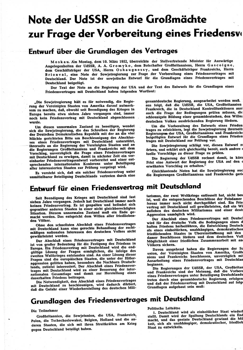 Neuer Weg (NW), Halbmonatsschrift für aktuelle Fragen der Arbeiterbewegung [Zentralkomitee (ZK) Sozialistische Einheitspartei Deutschlands (SED)], 7. Jahrgang [Deutsche Demokratische Republik (DDR)] 1952, Heft 7 (NW ZK SED DDR 1952, H. 7)