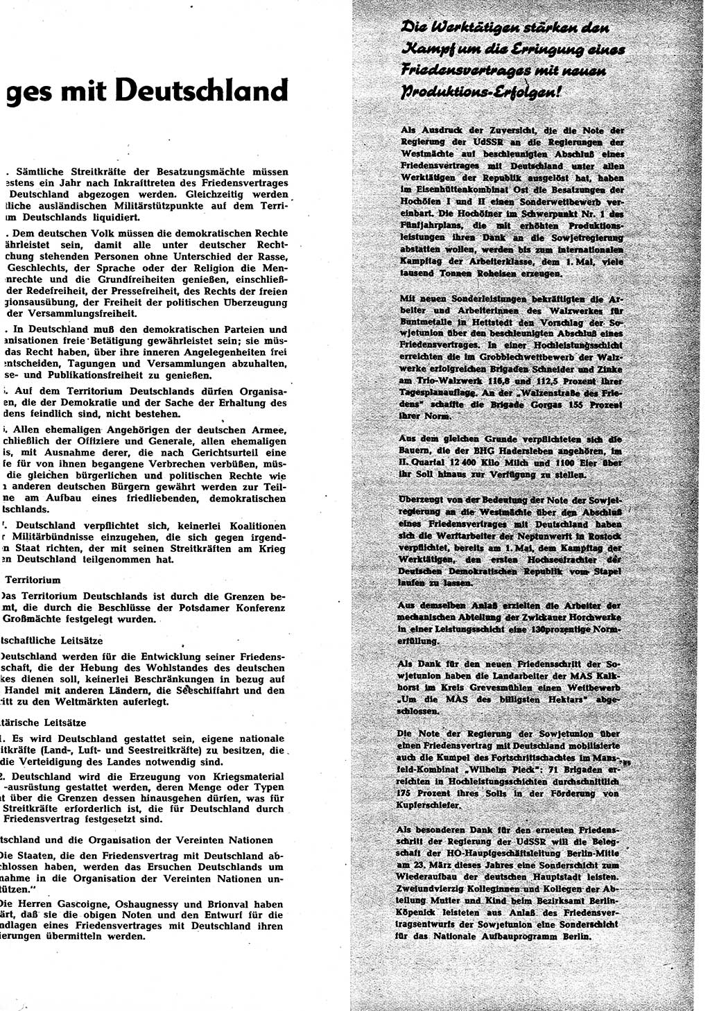 Neuer Weg (NW), Halbmonatsschrift für aktuelle Fragen der Arbeiterbewegung [Zentralkomitee (ZK) Sozialistische Einheitspartei Deutschlands (SED)], 7. Jahrgang [Deutsche Demokratische Republik (DDR)] 1952, Heft 7/1 (NW ZK SED DDR 1952, H. 7/1)
