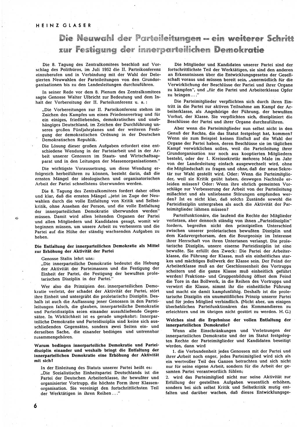 Neuer Weg (NW), Halbmonatsschrift für aktuelle Fragen der Arbeiterbewegung [Zentralkomitee (ZK) Sozialistische Einheitspartei Deutschlands (SED)], 7. Jahrgang [Deutsche Demokratische Republik (DDR)] 1952, Heft 7/6 (NW ZK SED DDR 1952, H. 7/6)
