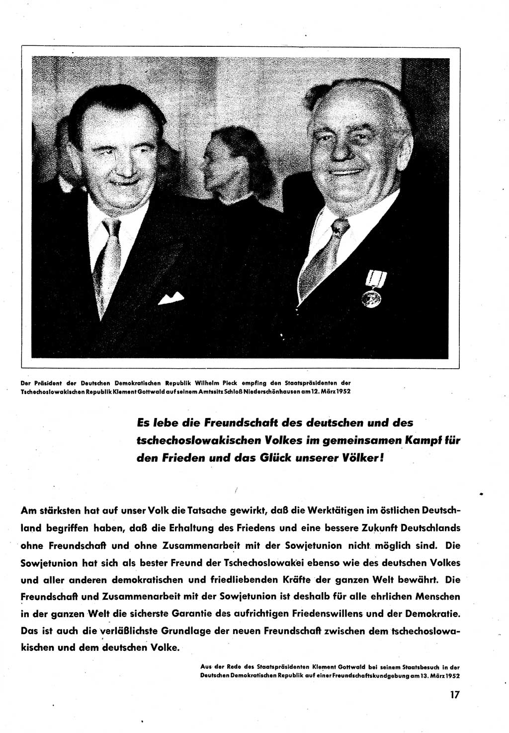 Neuer Weg (NW), Halbmonatsschrift für aktuelle Fragen der Arbeiterbewegung [Zentralkomitee (ZK) Sozialistische Einheitspartei Deutschlands (SED)], 7. Jahrgang [Deutsche Demokratische Republik (DDR)] 1952, Heft 7/17 (NW ZK SED DDR 1952, H. 7/17)