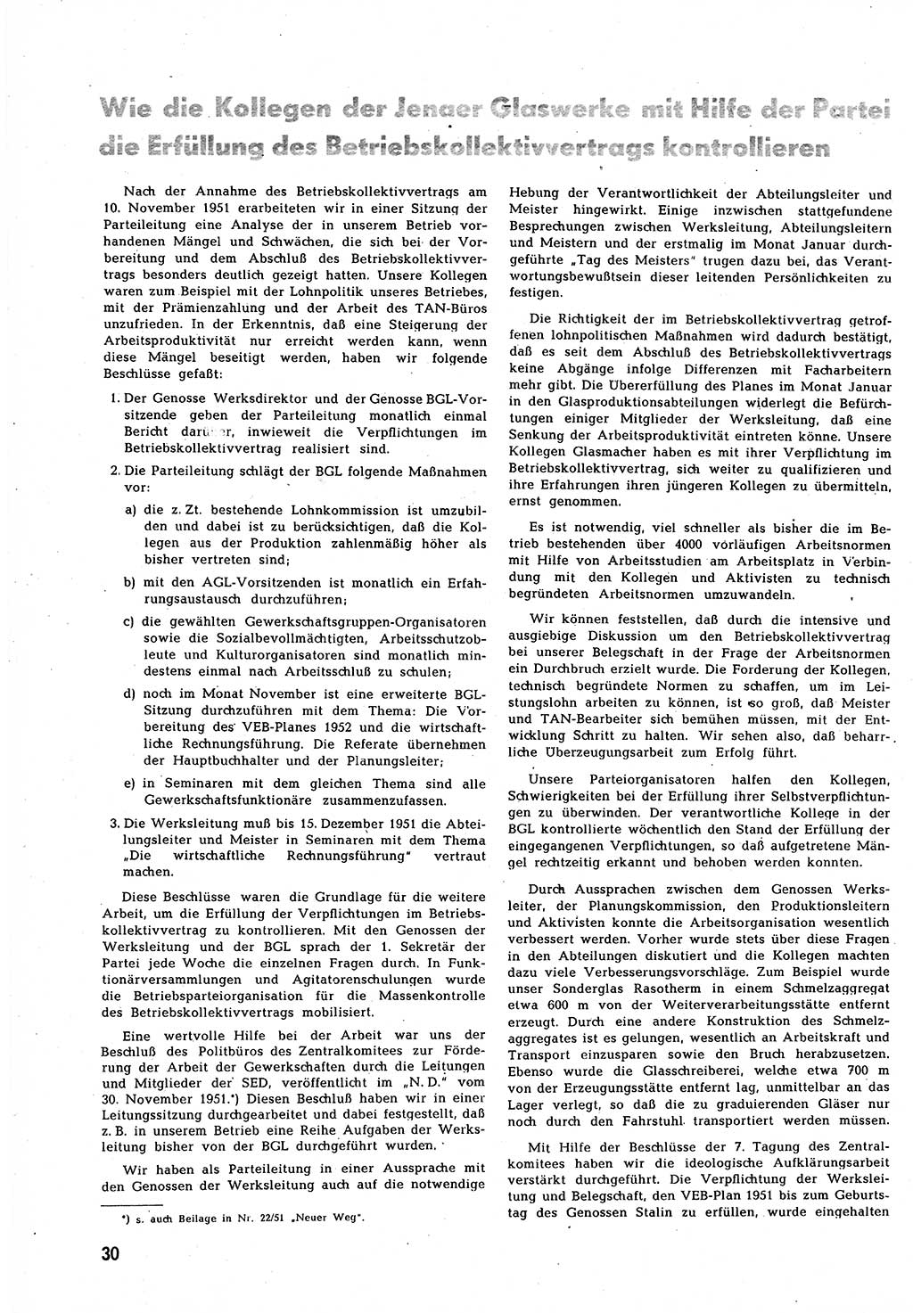 Neuer Weg (NW), Halbmonatsschrift für aktuelle Fragen der Arbeiterbewegung [Zentralkomitee (ZK) Sozialistische Einheitspartei Deutschlands (SED)], 7. Jahrgang [Deutsche Demokratische Republik (DDR)] 1952, Heft 7/30 (NW ZK SED DDR 1952, H. 7/30)