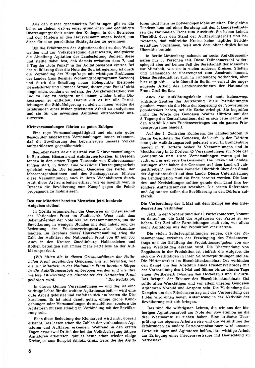 Neuer Weg (NW), Halbmonatsschrift für aktuelle Fragen der Arbeiterbewegung [Zentralkomitee (ZK) Sozialistische Einheitspartei Deutschlands (SED)], 7. Jahrgang [Deutsche Demokratische Republik (DDR)] 1952, Heft 8/6 (NW ZK SED DDR 1952, H. 8/6)