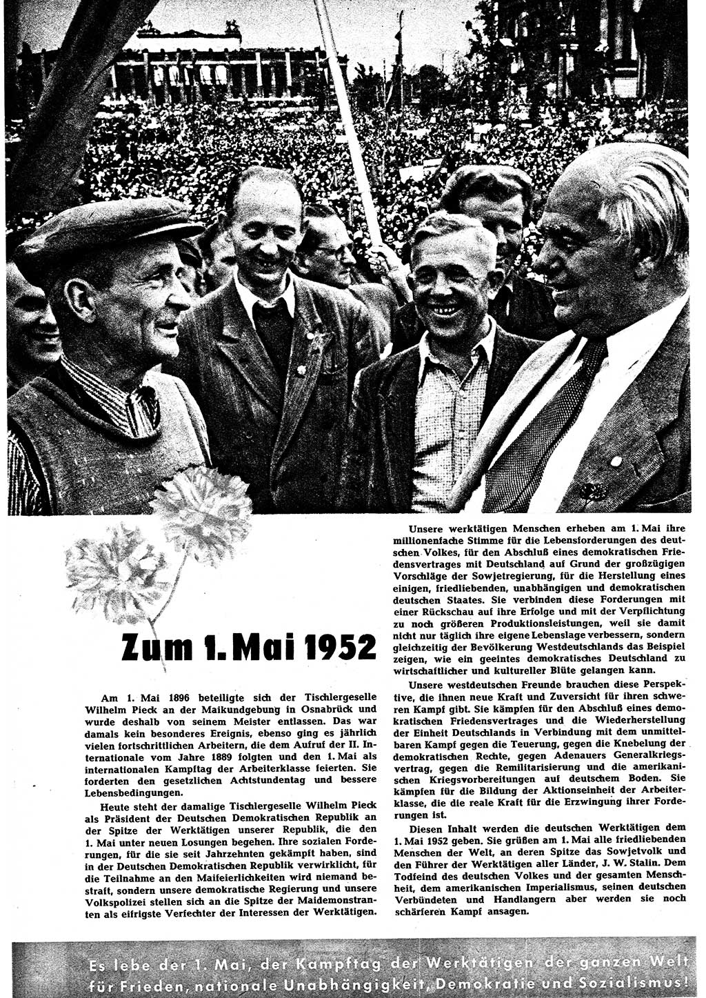 Neuer Weg (NW), Halbmonatsschrift für aktuelle Fragen der Arbeiterbewegung [Zentralkomitee (ZK) Sozialistische Einheitspartei Deutschlands (SED)], 7. Jahrgang [Deutsche Demokratische Republik (DDR)] 1952, Heft 8/10 (NW ZK SED DDR 1952, H. 8/10)