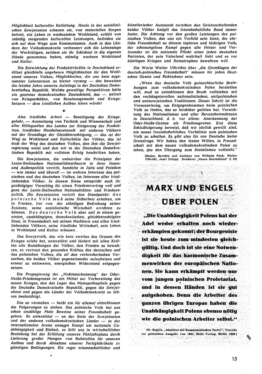 Neuer Weg (NW), Halbmonatsschrift für aktuelle Fragen der Arbeiterbewegung [Zentralkomitee (ZK) Sozialistische Einheitspartei Deutschlands (SED)], 7. Jahrgang [Deutsche Demokratische Republik (DDR)] 1952, Heft 8/15 (NW ZK SED DDR 1952, H. 8/15)