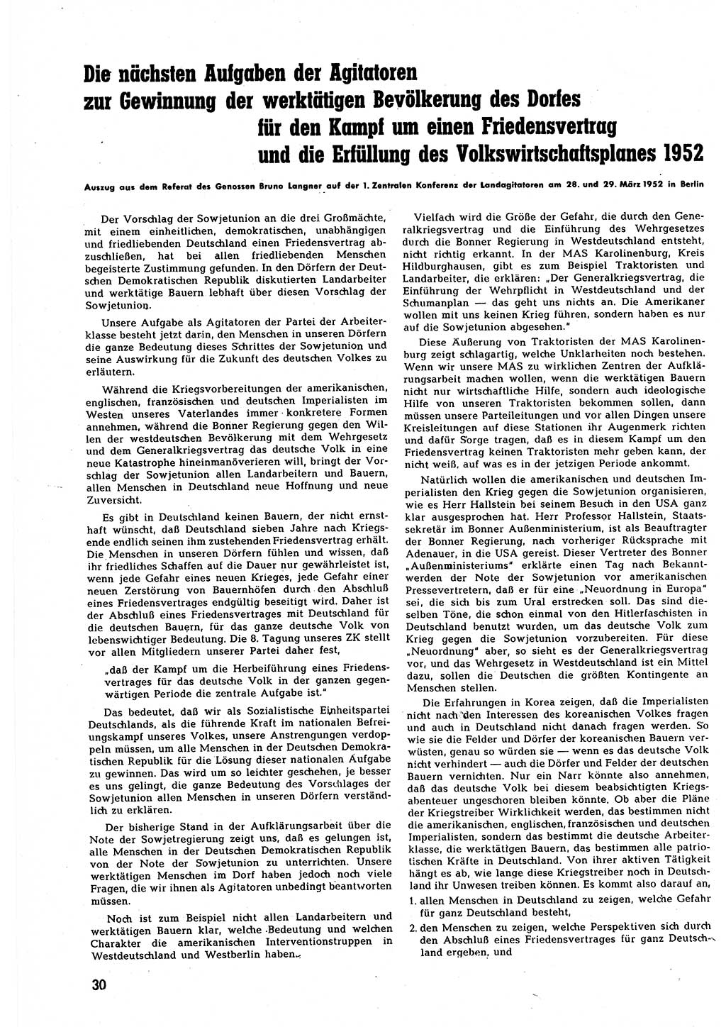 Neuer Weg (NW), Halbmonatsschrift für aktuelle Fragen der Arbeiterbewegung [Zentralkomitee (ZK) Sozialistische Einheitspartei Deutschlands (SED)], 7. Jahrgang [Deutsche Demokratische Republik (DDR)] 1952, Heft 8/30 (NW ZK SED DDR 1952, H. 8/30)