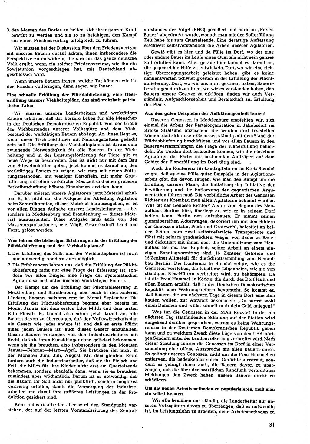 Neuer Weg (NW), Halbmonatsschrift für aktuelle Fragen der Arbeiterbewegung [Zentralkomitee (ZK) Sozialistische Einheitspartei Deutschlands (SED)], 7. Jahrgang [Deutsche Demokratische Republik (DDR)] 1952, Heft 8/31 (NW ZK SED DDR 1952, H. 8/31)