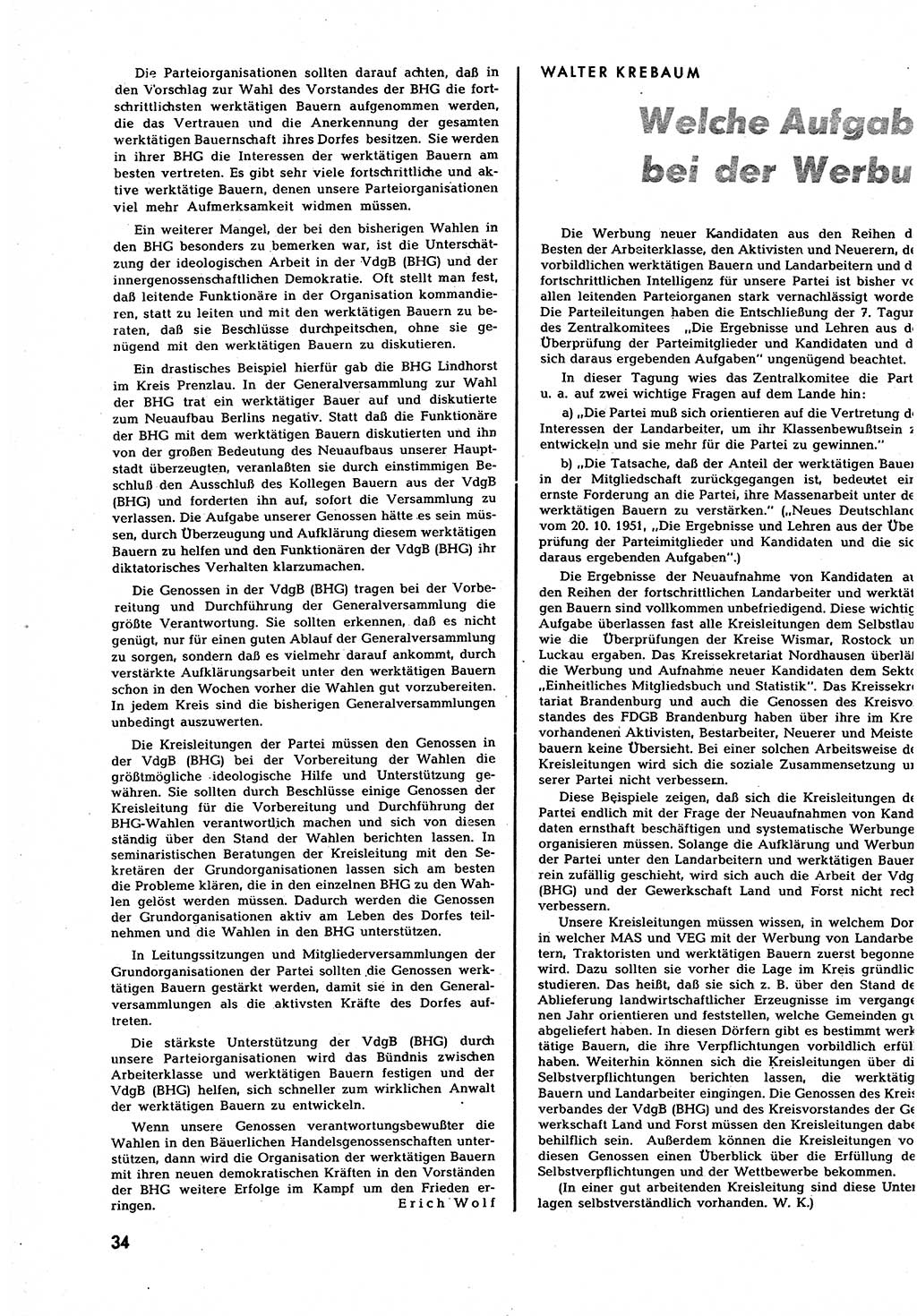Neuer Weg (NW), Halbmonatsschrift für aktuelle Fragen der Arbeiterbewegung [Zentralkomitee (ZK) Sozialistische Einheitspartei Deutschlands (SED)], 7. Jahrgang [Deutsche Demokratische Republik (DDR)] 1952, Heft 8/34 (NW ZK SED DDR 1952, H. 8/34)