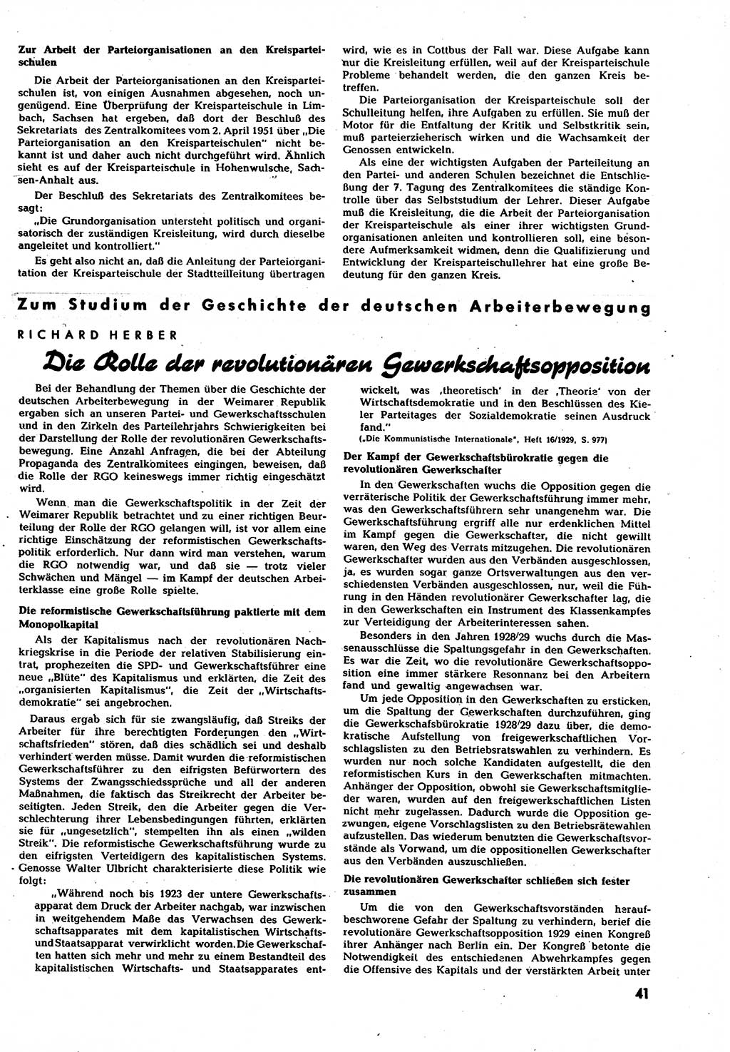 Neuer Weg (NW), Halbmonatsschrift für aktuelle Fragen der Arbeiterbewegung [Zentralkomitee (ZK) Sozialistische Einheitspartei Deutschlands (SED)], 7. Jahrgang [Deutsche Demokratische Republik (DDR)] 1952, Heft 8/41 (NW ZK SED DDR 1952, H. 8/41)