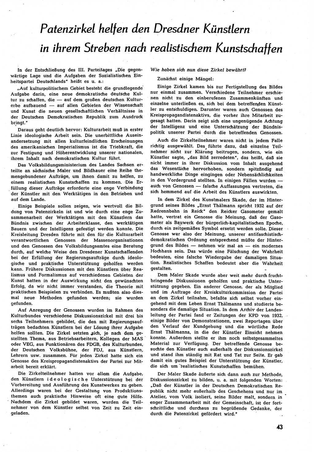 Neuer Weg (NW), Halbmonatsschrift für aktuelle Fragen der Arbeiterbewegung [Zentralkomitee (ZK) Sozialistische Einheitspartei Deutschlands (SED)], 7. Jahrgang [Deutsche Demokratische Republik (DDR)] 1952, Heft 8/43 (NW ZK SED DDR 1952, H. 8/43)