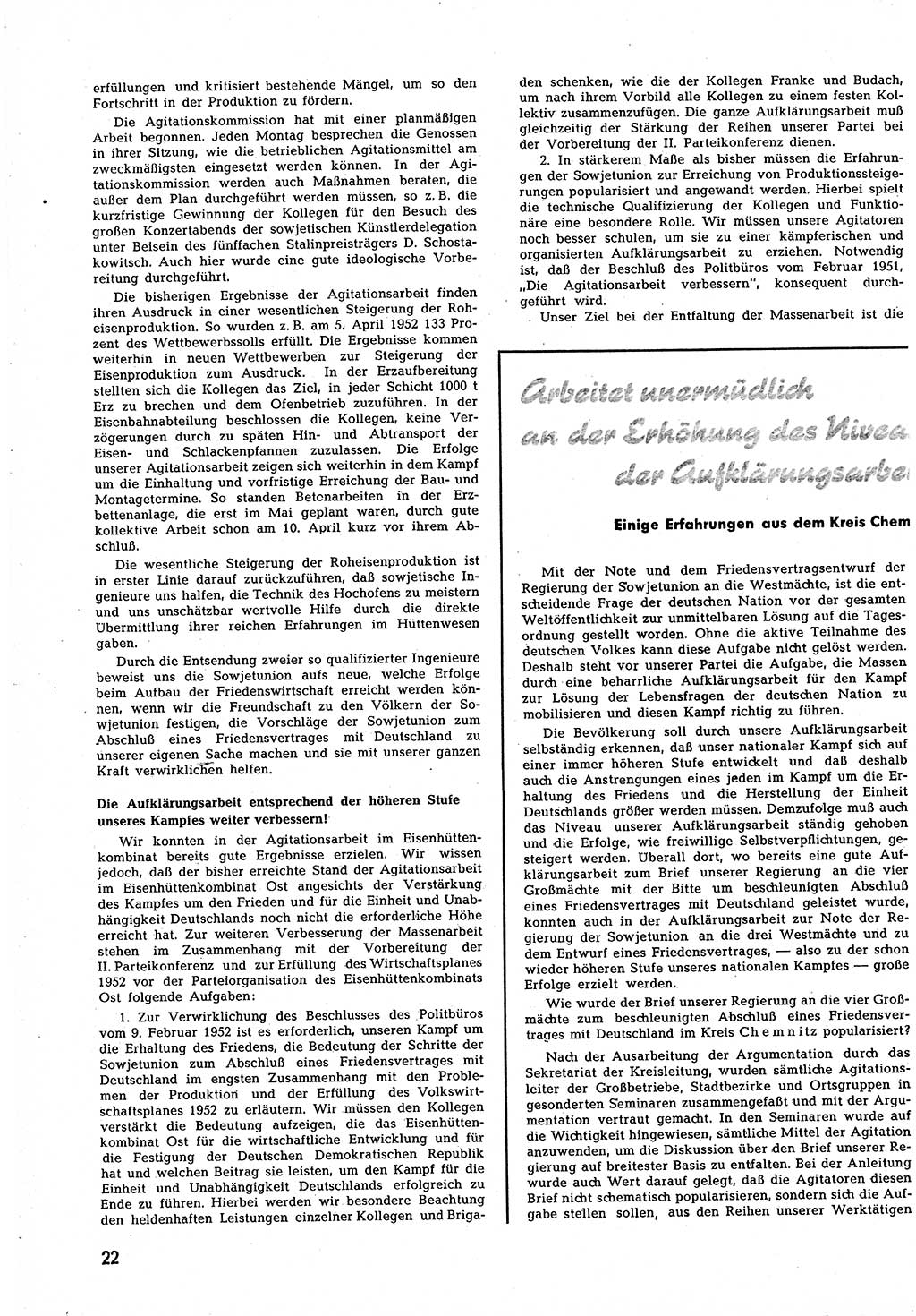 Neuer Weg (NW), Halbmonatsschrift für aktuelle Fragen der Arbeiterbewegung [Zentralkomitee (ZK) Sozialistische Einheitspartei Deutschlands (SED)], 7. Jahrgang [Deutsche Demokratische Republik (DDR)] 1952, Heft 9/22 (NW ZK SED DDR 1952, H. 9/22)