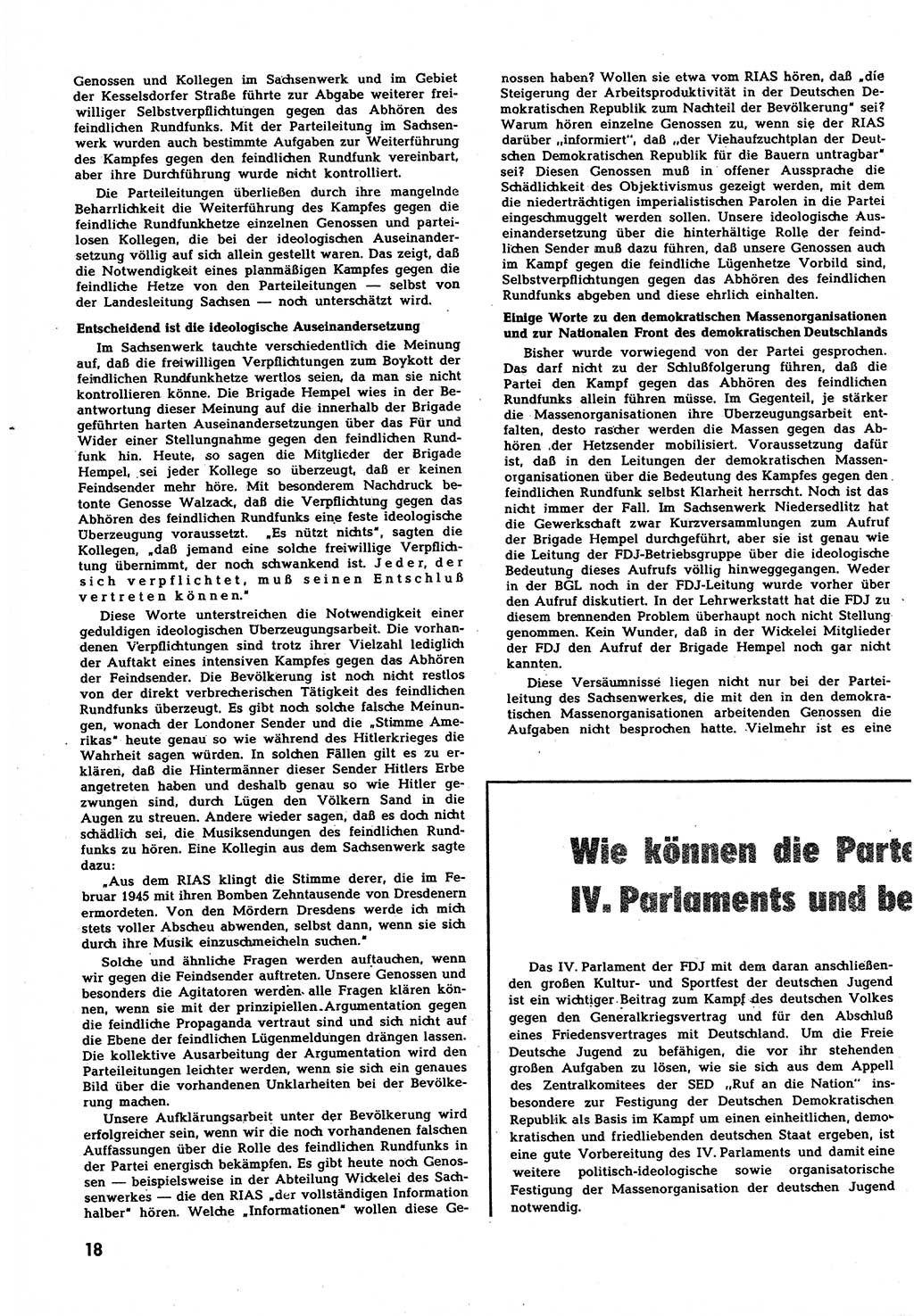 Neuer Weg (NW), Halbmonatsschrift für aktuelle Fragen der Arbeiterbewegung [Zentralkomitee (ZK) Sozialistische Einheitspartei Deutschlands (SED)], 7. Jahrgang [Deutsche Demokratische Republik (DDR)] 1952, Heft 10/18 (NW ZK SED DDR 1952, H. 10/18)