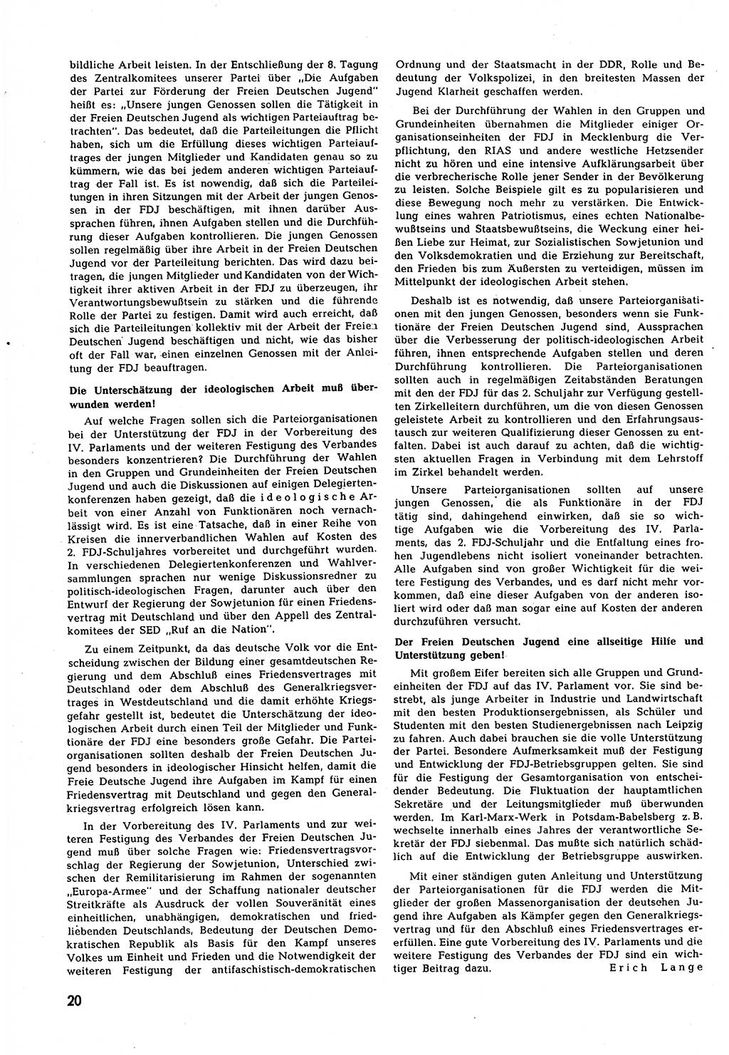 Neuer Weg (NW), Halbmonatsschrift für aktuelle Fragen der Arbeiterbewegung [Zentralkomitee (ZK) Sozialistische Einheitspartei Deutschlands (SED)], 7. Jahrgang [Deutsche Demokratische Republik (DDR)] 1952, Heft 10/20 (NW ZK SED DDR 1952, H. 10/20)