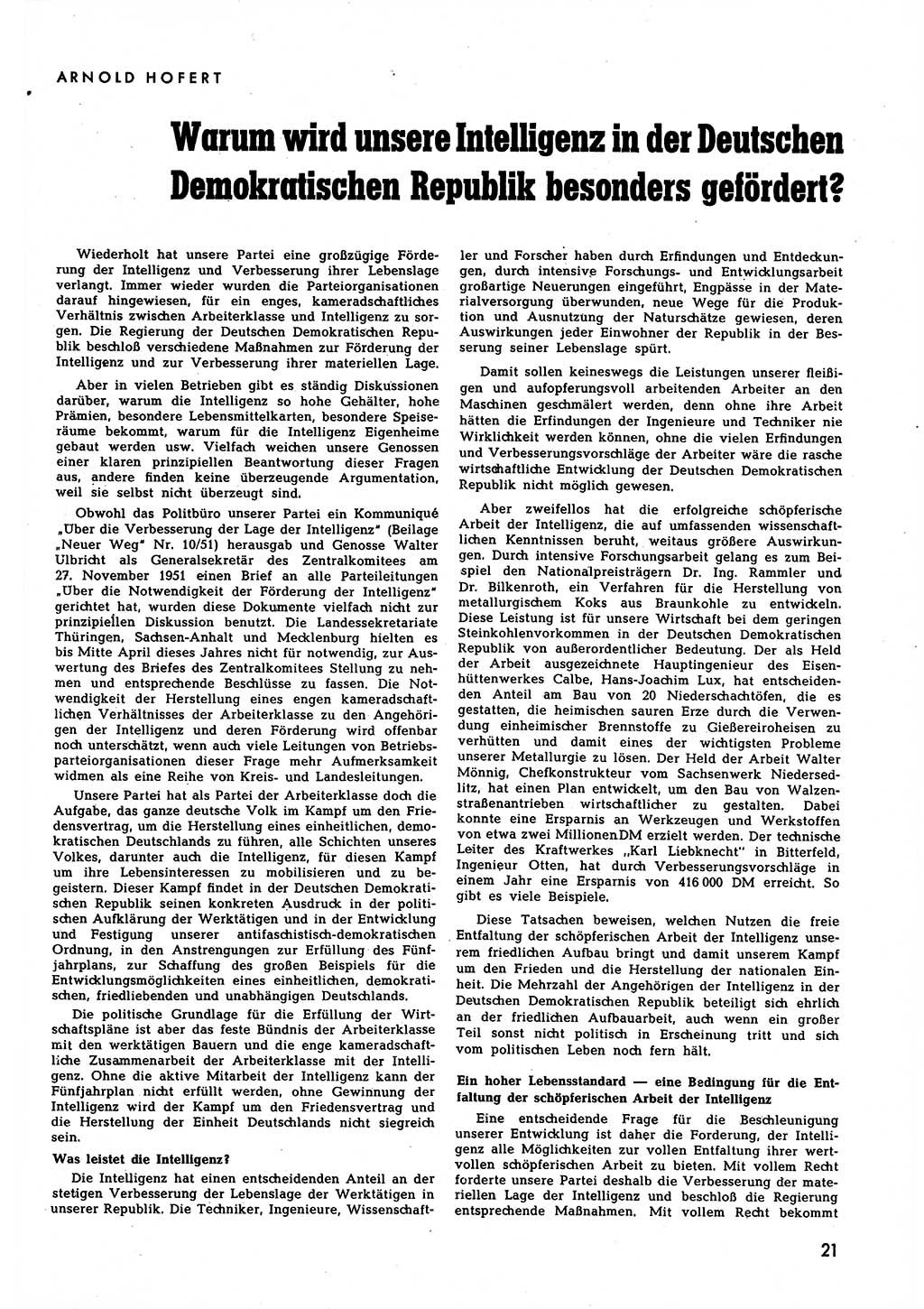 Neuer Weg (NW), Halbmonatsschrift für aktuelle Fragen der Arbeiterbewegung [Zentralkomitee (ZK) Sozialistische Einheitspartei Deutschlands (SED)], 7. Jahrgang [Deutsche Demokratische Republik (DDR)] 1952, Heft 10/21 (NW ZK SED DDR 1952, H. 10/21)
