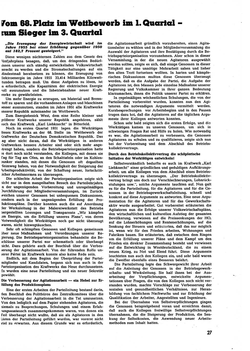 Neuer Weg (NW), Halbmonatsschrift für aktuelle Fragen der Arbeiterbewegung [Zentralkomitee (ZK) Sozialistische Einheitspartei Deutschlands (SED)], 7. Jahrgang [Deutsche Demokratische Republik (DDR)] 1952, Heft 10/27 (NW ZK SED DDR 1952, H. 10/27)