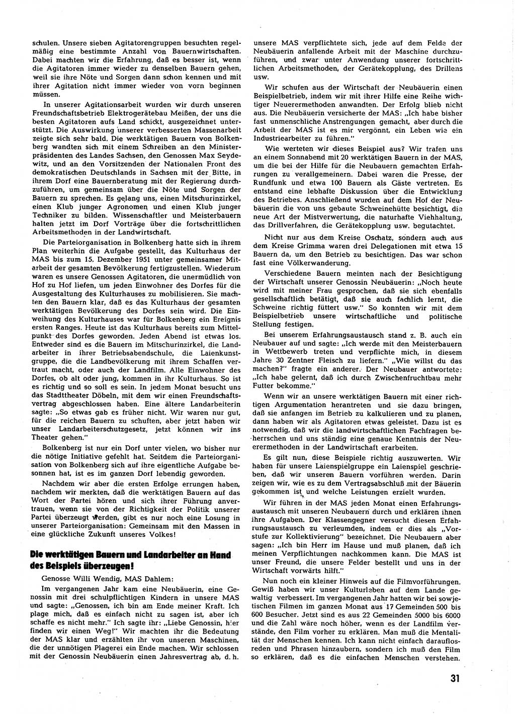 Neuer Weg (NW), Halbmonatsschrift für aktuelle Fragen der Arbeiterbewegung [Zentralkomitee (ZK) Sozialistische Einheitspartei Deutschlands (SED)], 7. Jahrgang [Deutsche Demokratische Republik (DDR)] 1952, Heft 10/31 (NW ZK SED DDR 1952, H. 10/31)