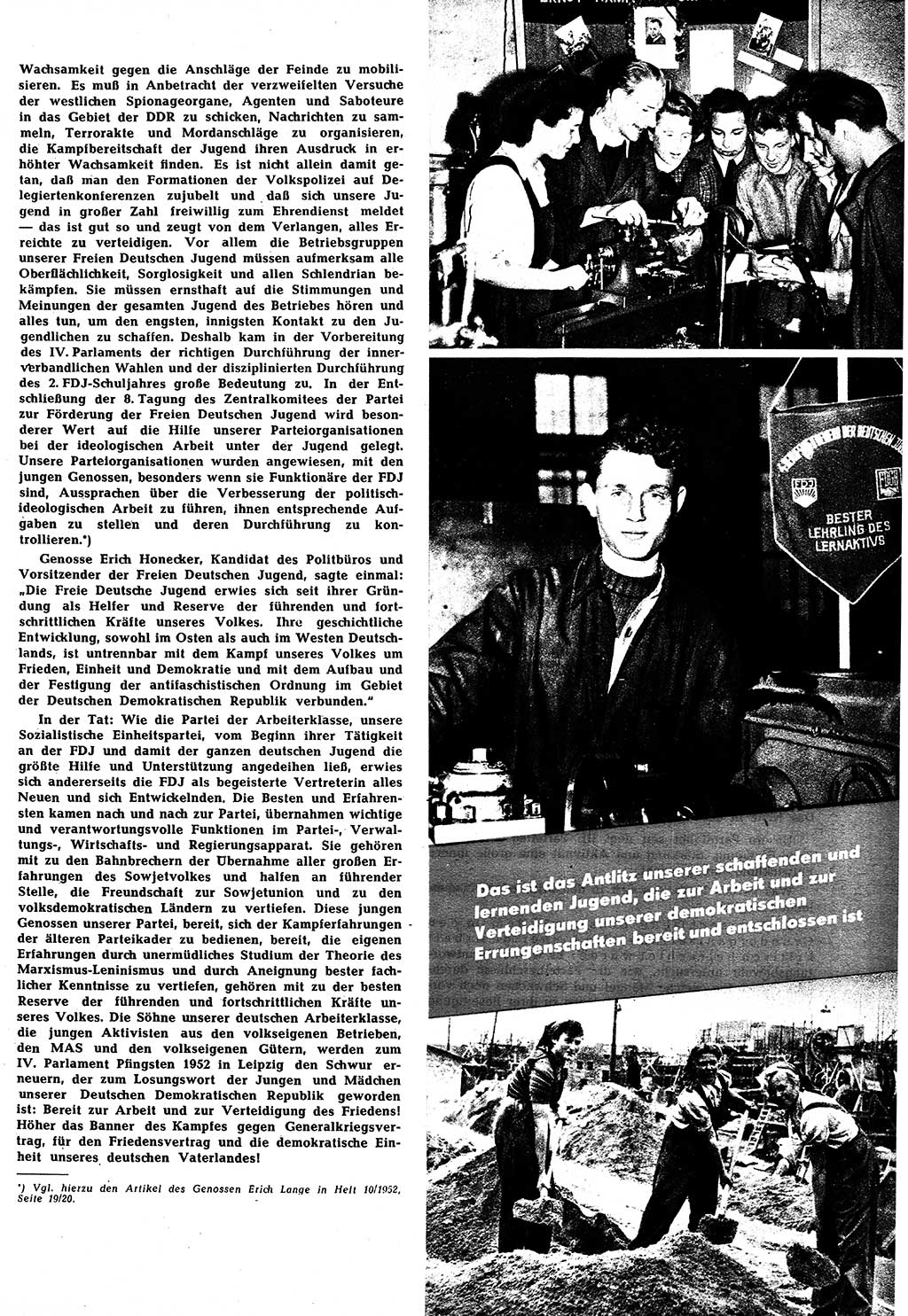 Neuer Weg (NW), Halbmonatsschrift für aktuelle Fragen der Arbeiterbewegung [Zentralkomitee (ZK) Sozialistische Einheitspartei Deutschlands (SED)], 7. Jahrgang [Deutsche Demokratische Republik (DDR)] 1952, Heft 11/3 (NW ZK SED DDR 1952, H. 11/3)