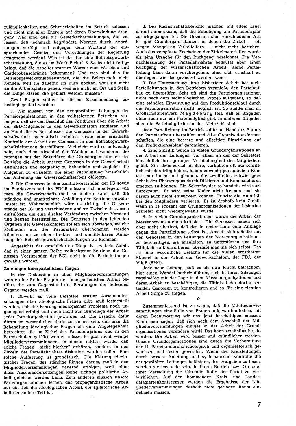 Neuer Weg (NW), Halbmonatsschrift für aktuelle Fragen der Arbeiterbewegung [Zentralkomitee (ZK) Sozialistische Einheitspartei Deutschlands (SED)], 7. Jahrgang [Deutsche Demokratische Republik (DDR)] 1952, Heft 11/7 (NW ZK SED DDR 1952, H. 11/7)