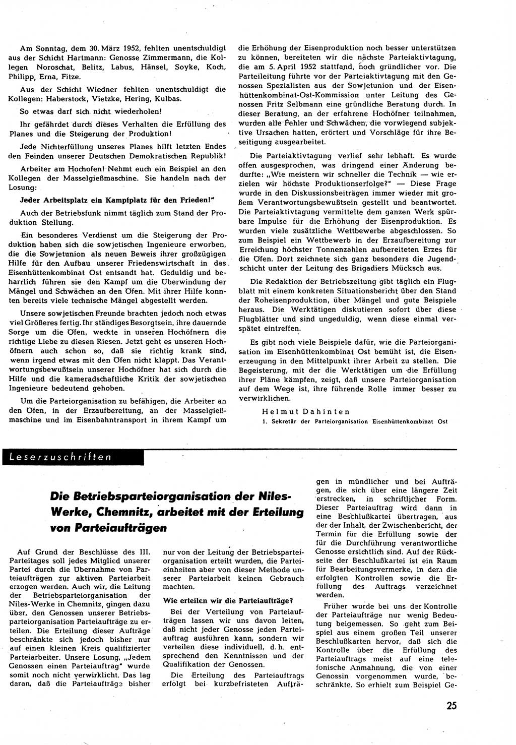 Neuer Weg (NW), Halbmonatsschrift für aktuelle Fragen der Arbeiterbewegung [Zentralkomitee (ZK) Sozialistische Einheitspartei Deutschlands (SED)], 7. Jahrgang [Deutsche Demokratische Republik (DDR)] 1952, Heft 11/25 (NW ZK SED DDR 1952, H. 11/25)