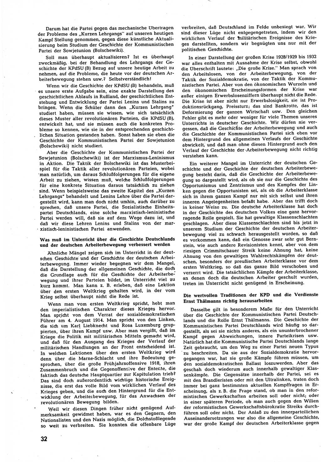 Neuer Weg (NW), Halbmonatsschrift für aktuelle Fragen der Arbeiterbewegung [Zentralkomitee (ZK) Sozialistische Einheitspartei Deutschlands (SED)], 7. Jahrgang [Deutsche Demokratische Republik (DDR)] 1952, Heft 11/32 (NW ZK SED DDR 1952, H. 11/32)