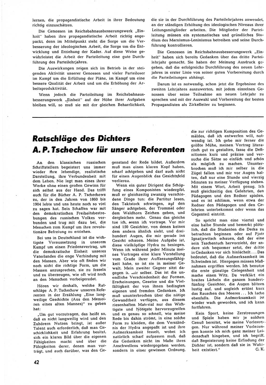 Neuer Weg (NW), Halbmonatsschrift für aktuelle Fragen der Arbeiterbewegung [Zentralkomitee (ZK) Sozialistische Einheitspartei Deutschlands (SED)], 7. Jahrgang [Deutsche Demokratische Republik (DDR)] 1952, Heft 11/42 (NW ZK SED DDR 1952, H. 11/42)