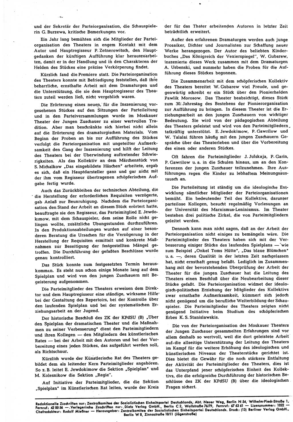 Neuer Weg (NW), Halbmonatsschrift für aktuelle Fragen der Arbeiterbewegung [Zentralkomitee (ZK) Sozialistische Einheitspartei Deutschlands (SED)], 7. Jahrgang [Deutsche Demokratische Republik (DDR)] 1952, Heft 11/44 (NW ZK SED DDR 1952, H. 11/44)