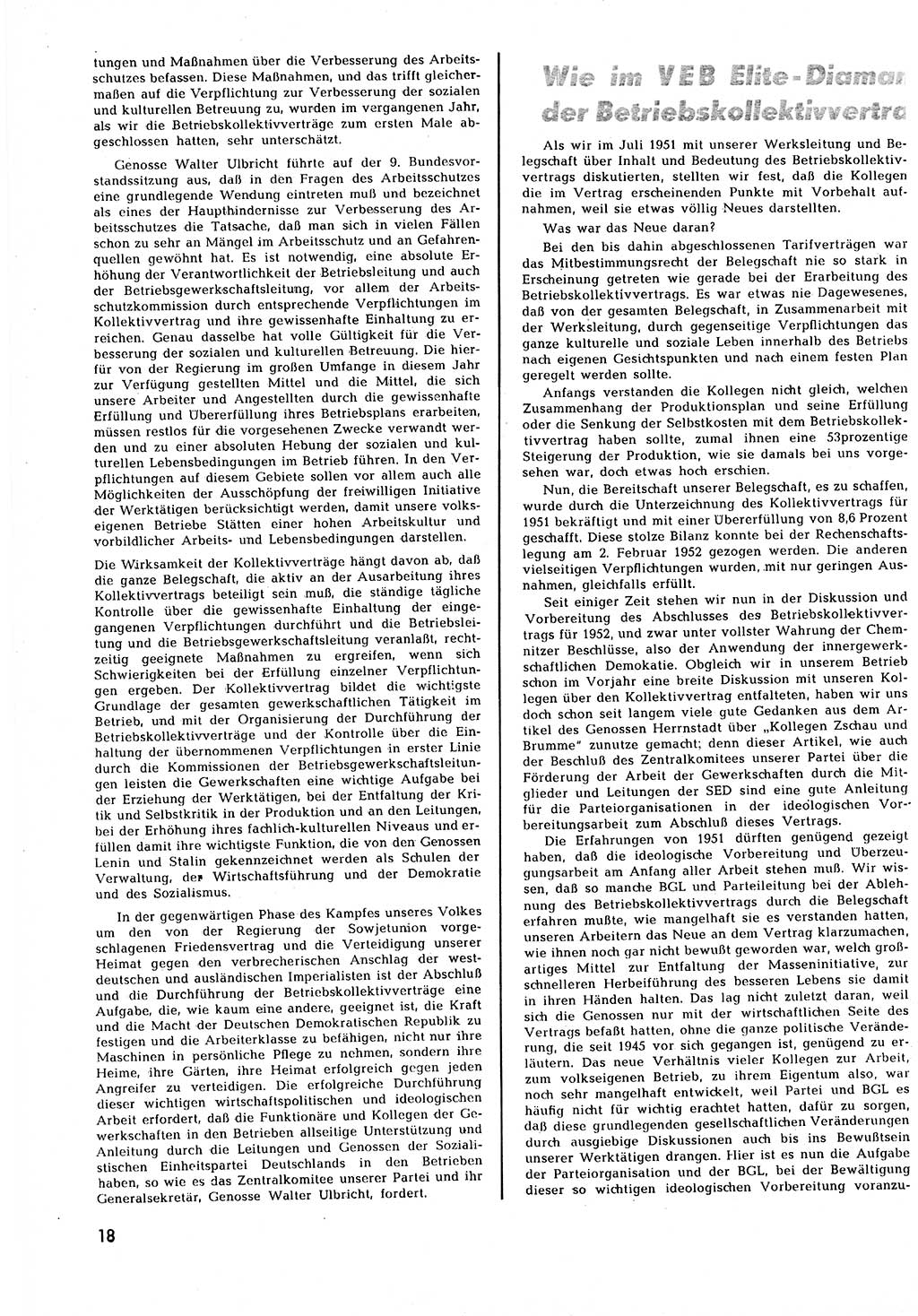 Neuer Weg (NW), Halbmonatsschrift für aktuelle Fragen der Arbeiterbewegung [Zentralkomitee (ZK) Sozialistische Einheitspartei Deutschlands (SED)], 7. Jahrgang [Deutsche Demokratische Republik (DDR)] 1952, Heft 12/18 (NW ZK SED DDR 1952, H. 12/18)