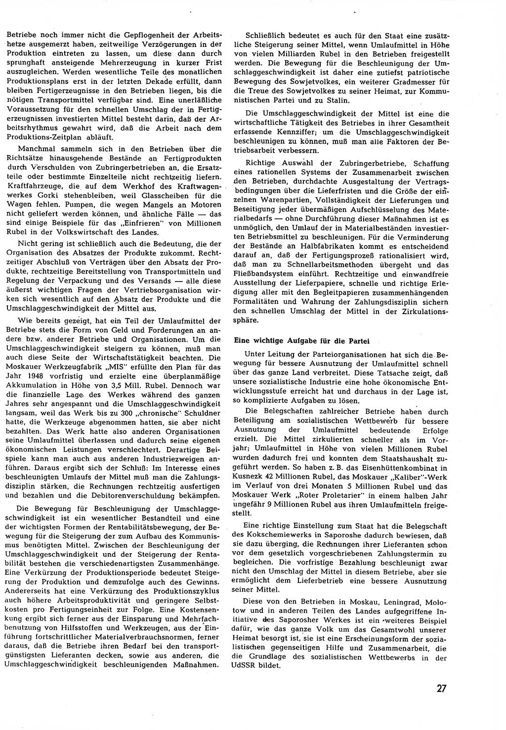 Neuer Weg (NW), Halbmonatsschrift für aktuelle Fragen der Arbeiterbewegung [Zentralkomitee (ZK) Sozialistische Einheitspartei Deutschlands (SED)], 7. Jahrgang [Deutsche Demokratische Republik (DDR)] 1952, Heft 12/27 (NW ZK SED DDR 1952, H. 12/27)