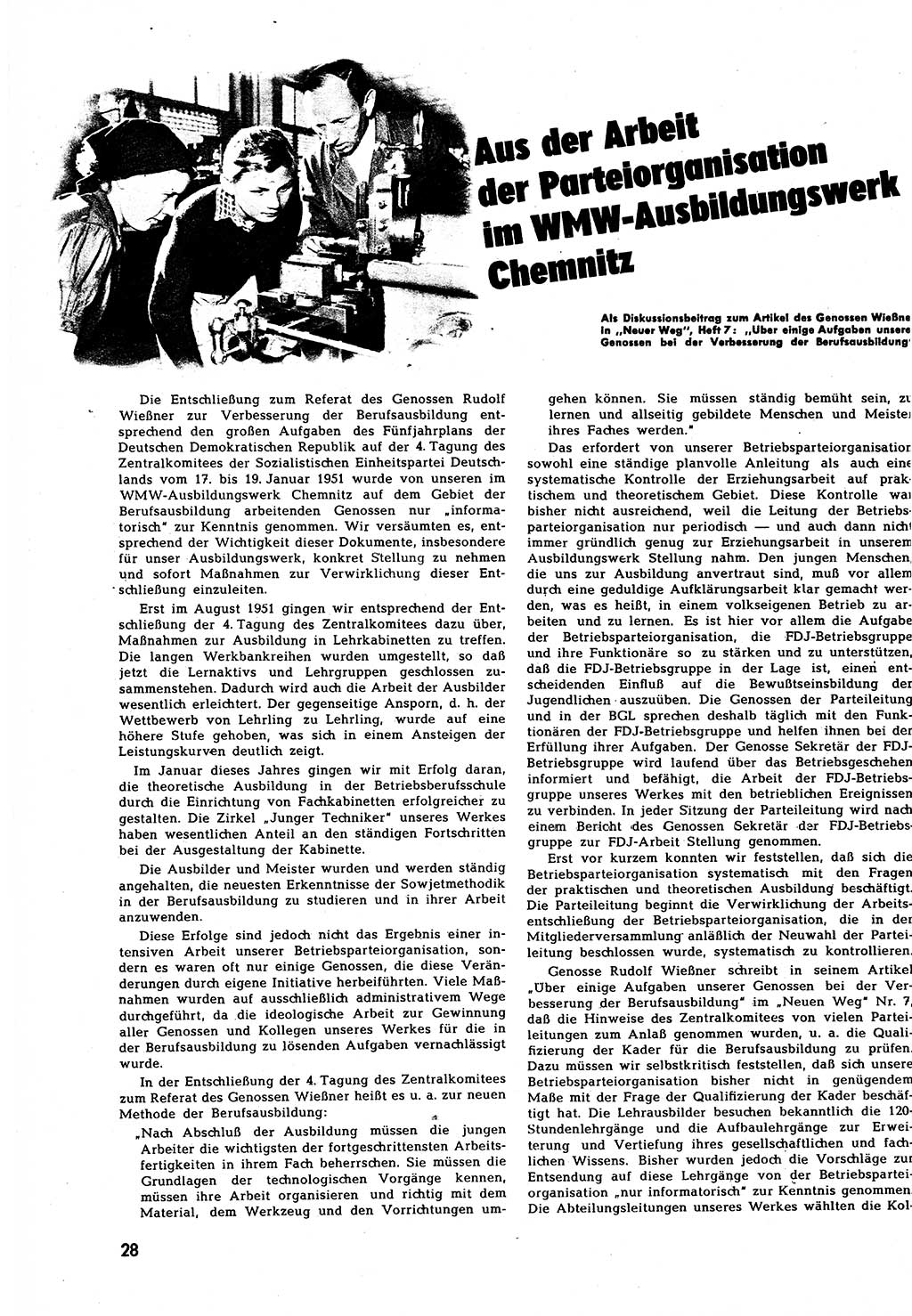 Neuer Weg (NW), Halbmonatsschrift für aktuelle Fragen der Arbeiterbewegung [Zentralkomitee (ZK) Sozialistische Einheitspartei Deutschlands (SED)], 7. Jahrgang [Deutsche Demokratische Republik (DDR)] 1952, Heft 12/28 (NW ZK SED DDR 1952, H. 12/28)
