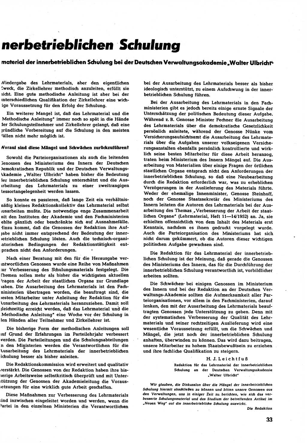 Neuer Weg (NW), Halbmonatsschrift für aktuelle Fragen der Arbeiterbewegung [Zentralkomitee (ZK) Sozialistische Einheitspartei Deutschlands (SED)], 7. Jahrgang [Deutsche Demokratische Republik (DDR)] 1952, Heft 12/33 (NW ZK SED DDR 1952, H. 12/33)