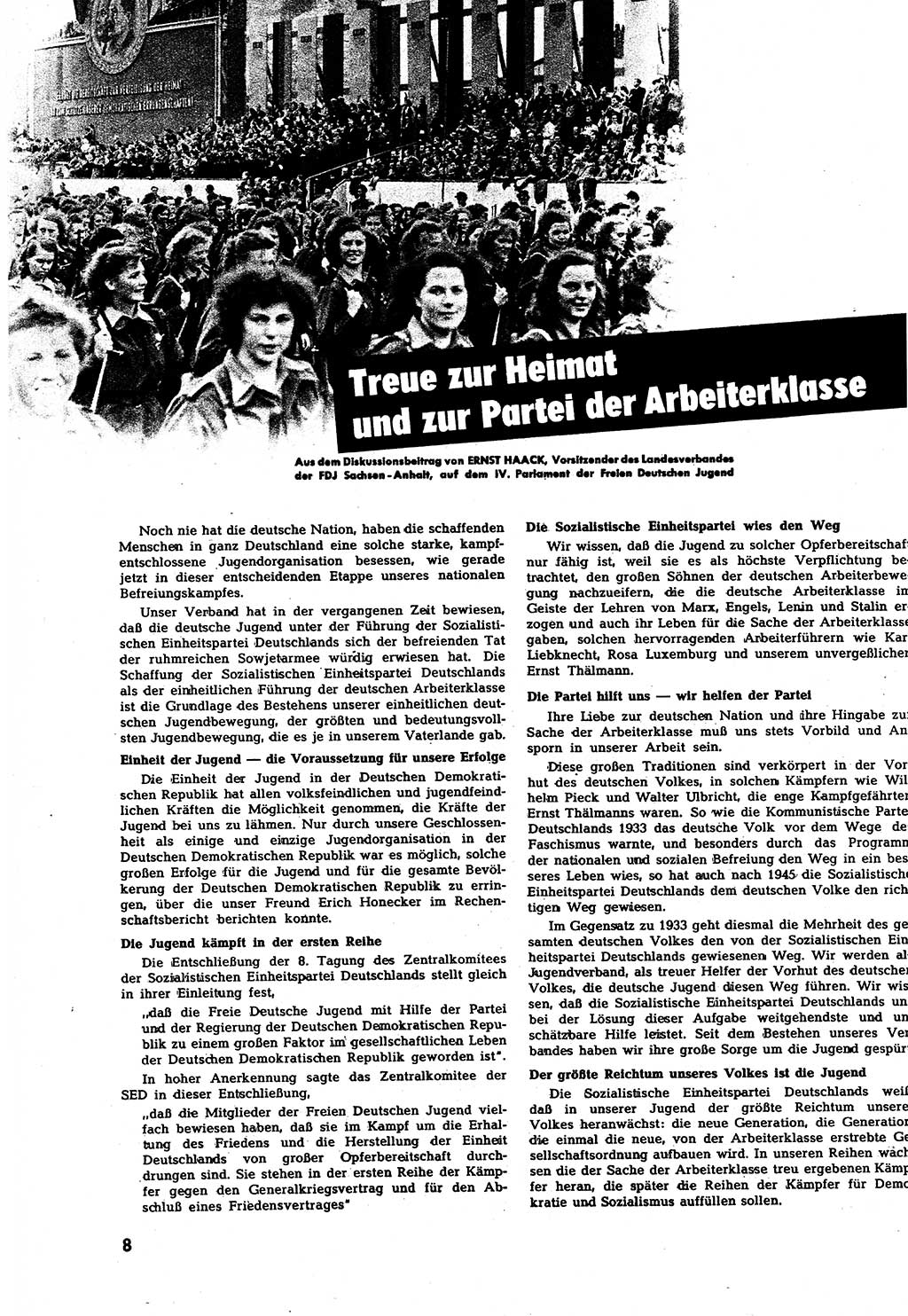 Neuer Weg (NW), Halbmonatsschrift für aktuelle Fragen der Arbeiterbewegung [Zentralkomitee (ZK) Sozialistische Einheitspartei Deutschlands (SED)], 7. Jahrgang [Deutsche Demokratische Republik (DDR)] 1952, Heft 13/8 (NW ZK SED DDR 1952, H. 13/8)